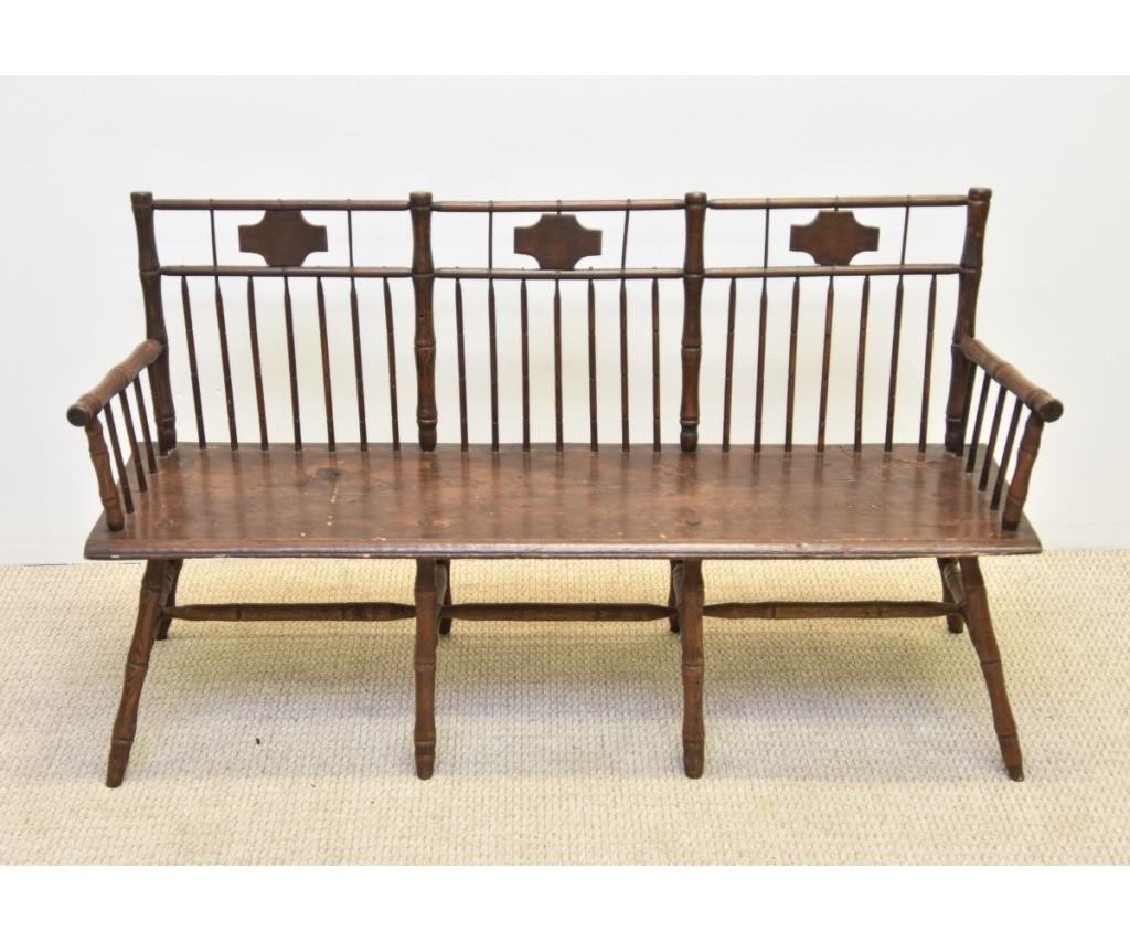 Fine Windsor bamboo turned settee  33936f