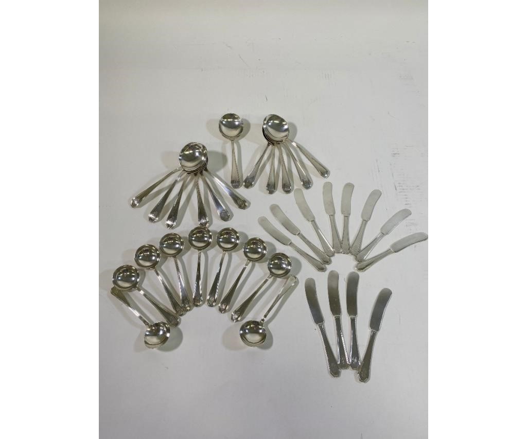 Sterling silver partial flatware