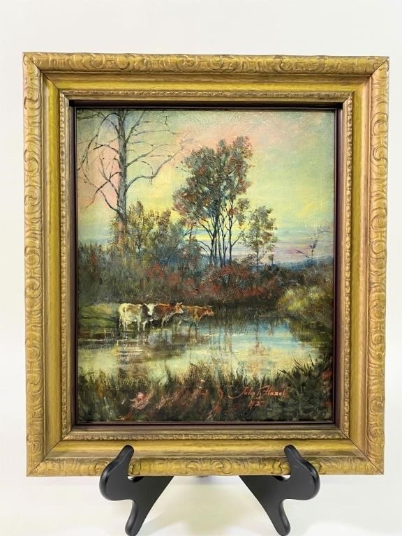 John T Hazel oil on board fall 3393f5