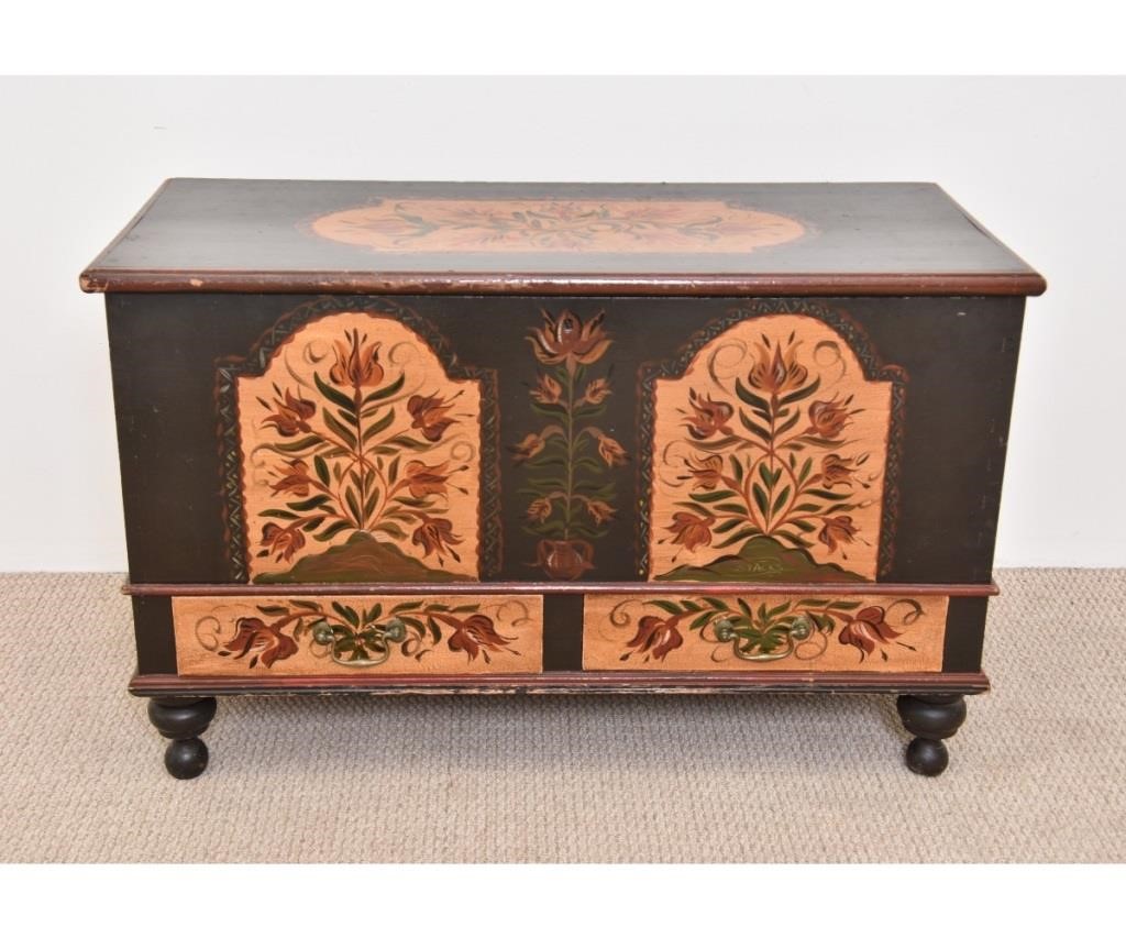 Painted dower chest decorated with 33940a