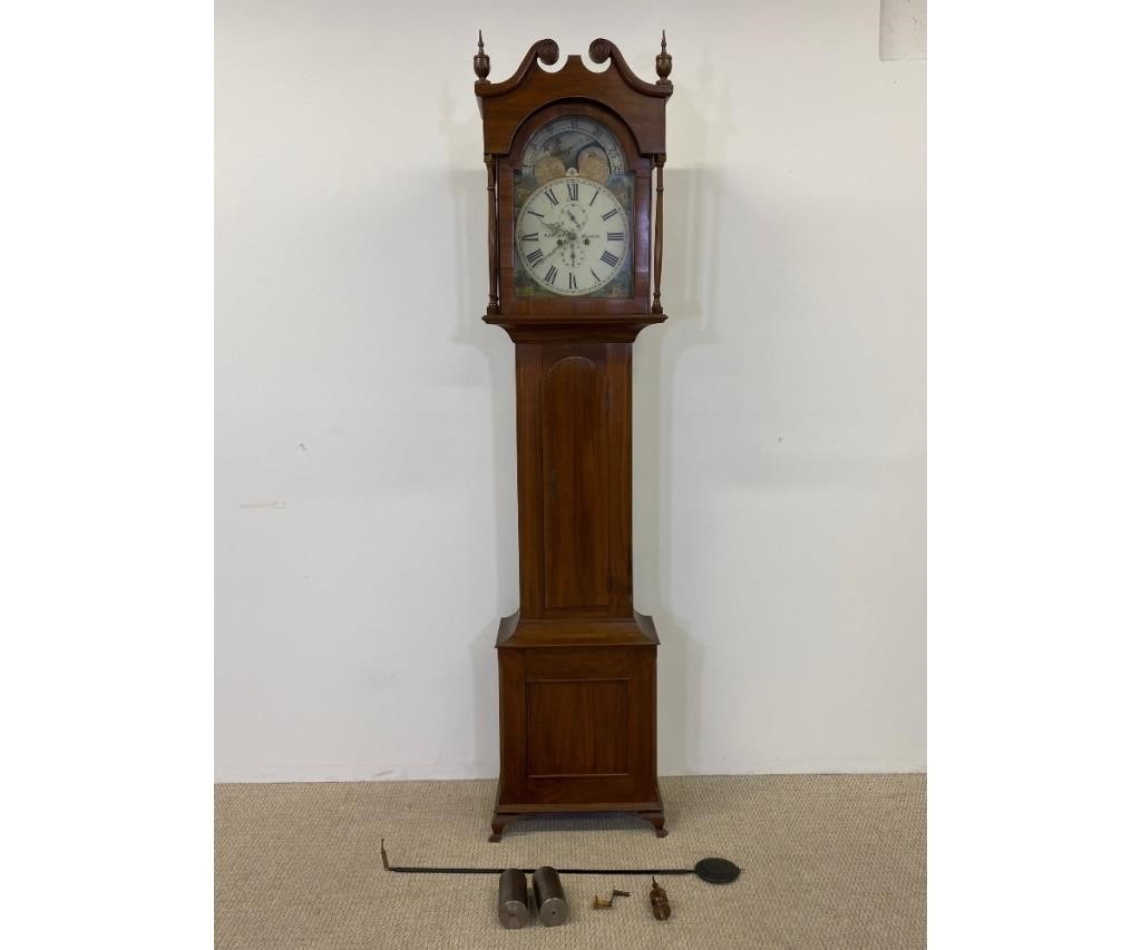 Chippendale style walnut tall case 33940b