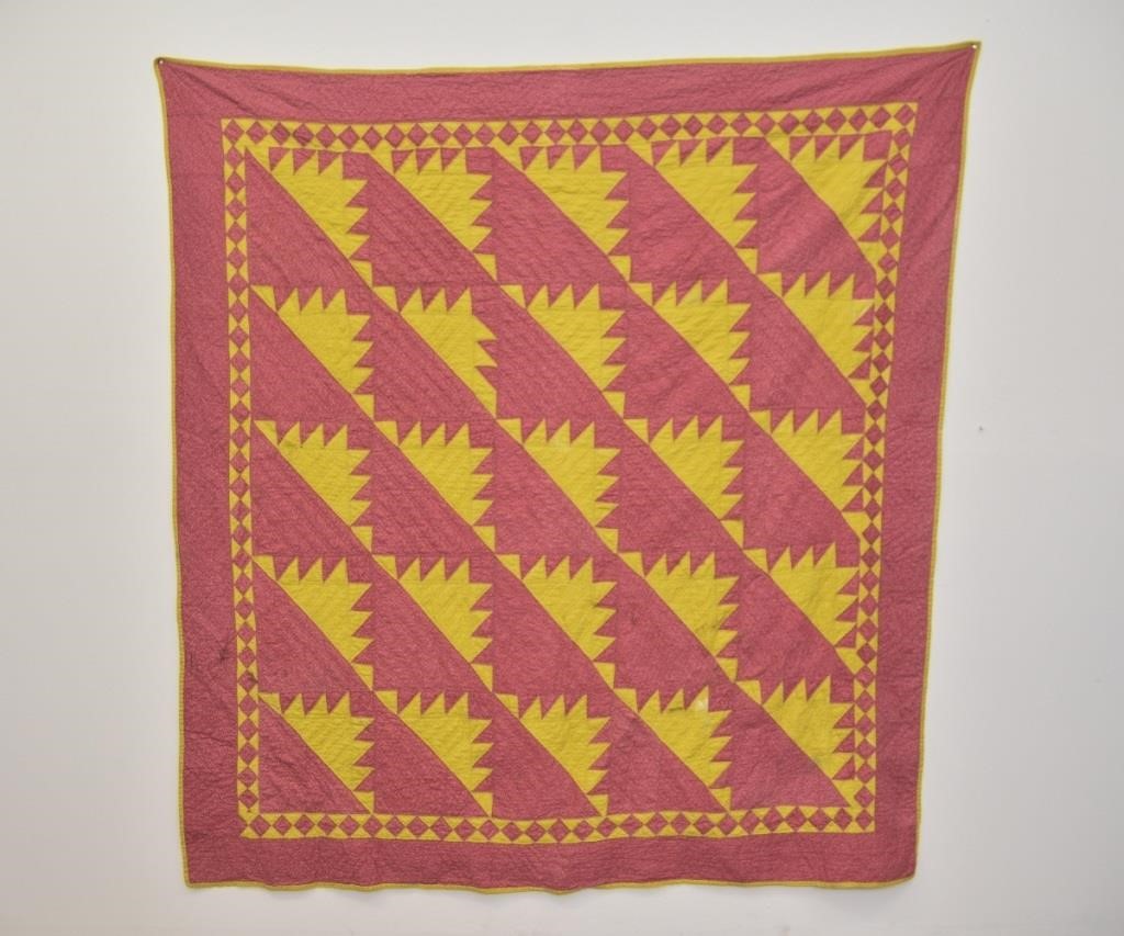 Red and yellow youth piece quilt 33940f