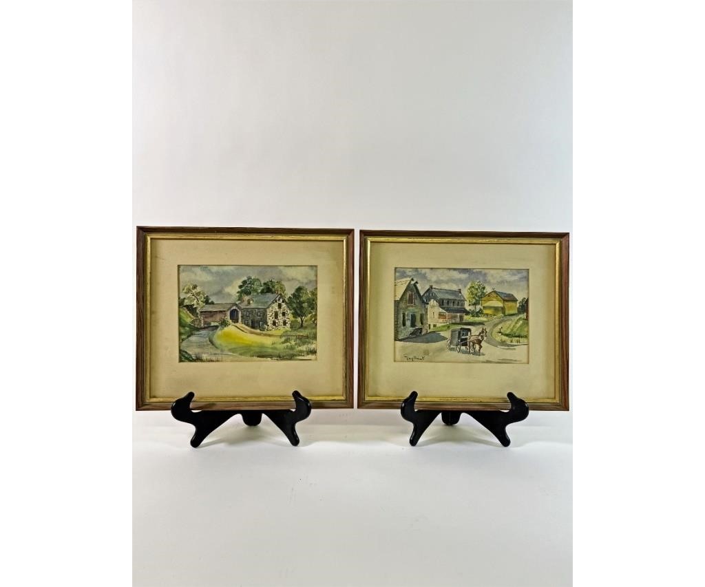 Two Terry Banzett framed and matted 339425