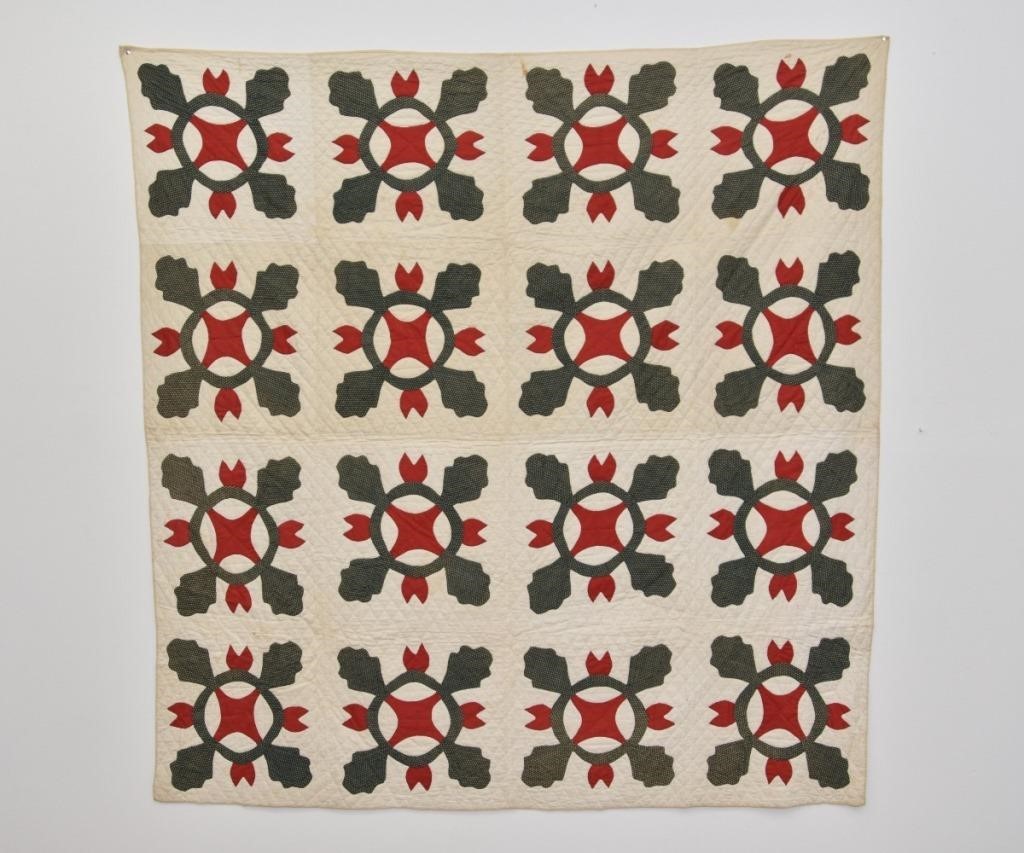 Pennsylvania applique quilt with 339438