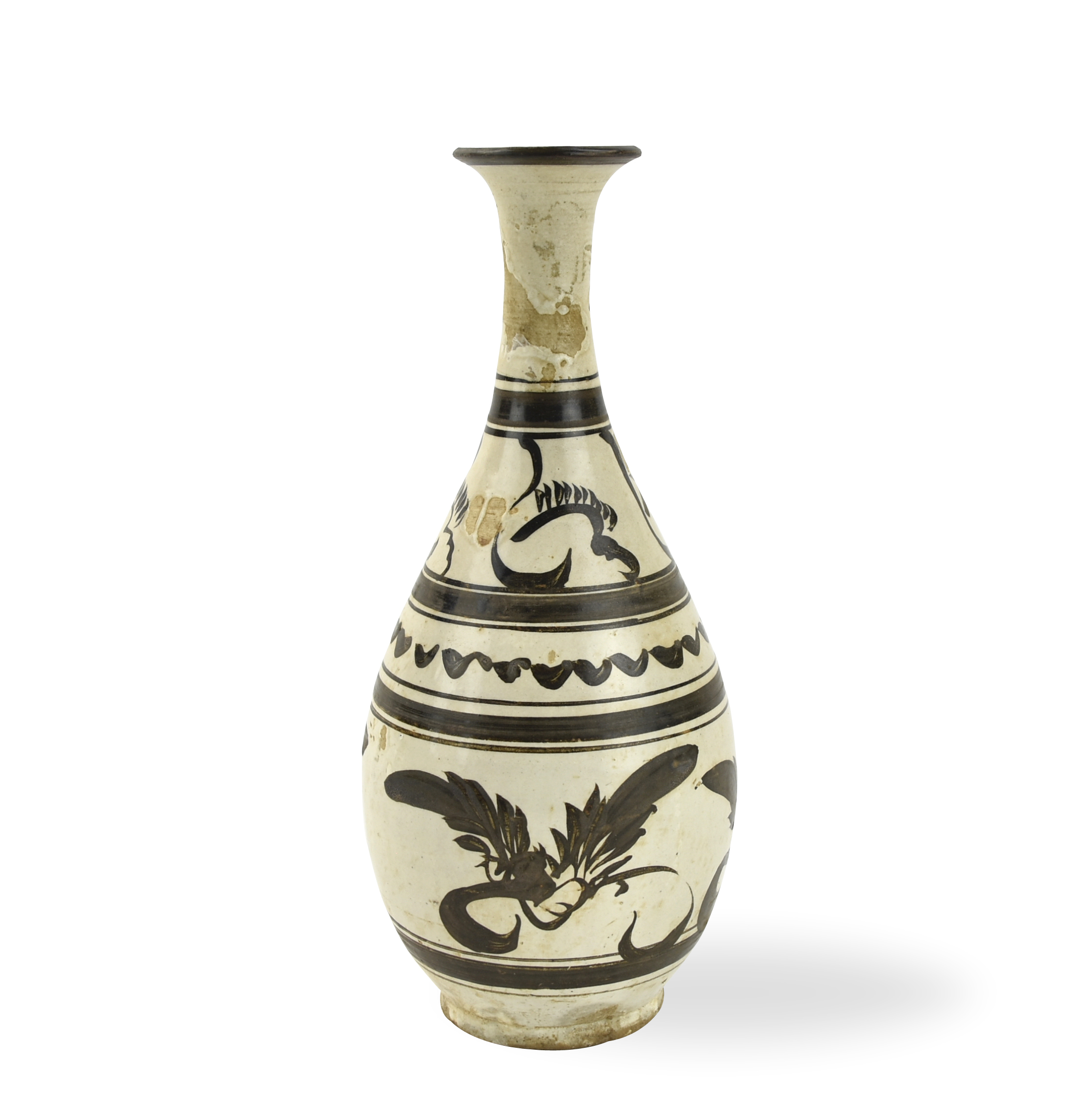 CHINESE CIZHOU WARE YUHUCHUN VASE well