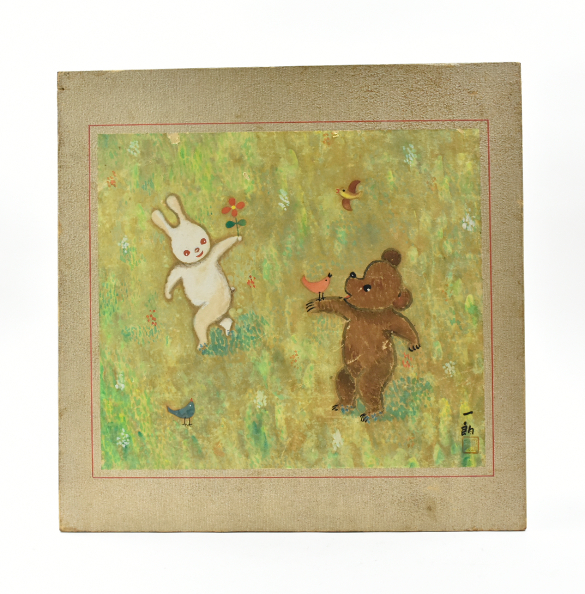 JAPANESE COLORED RABBIT AND BEAR 33948e