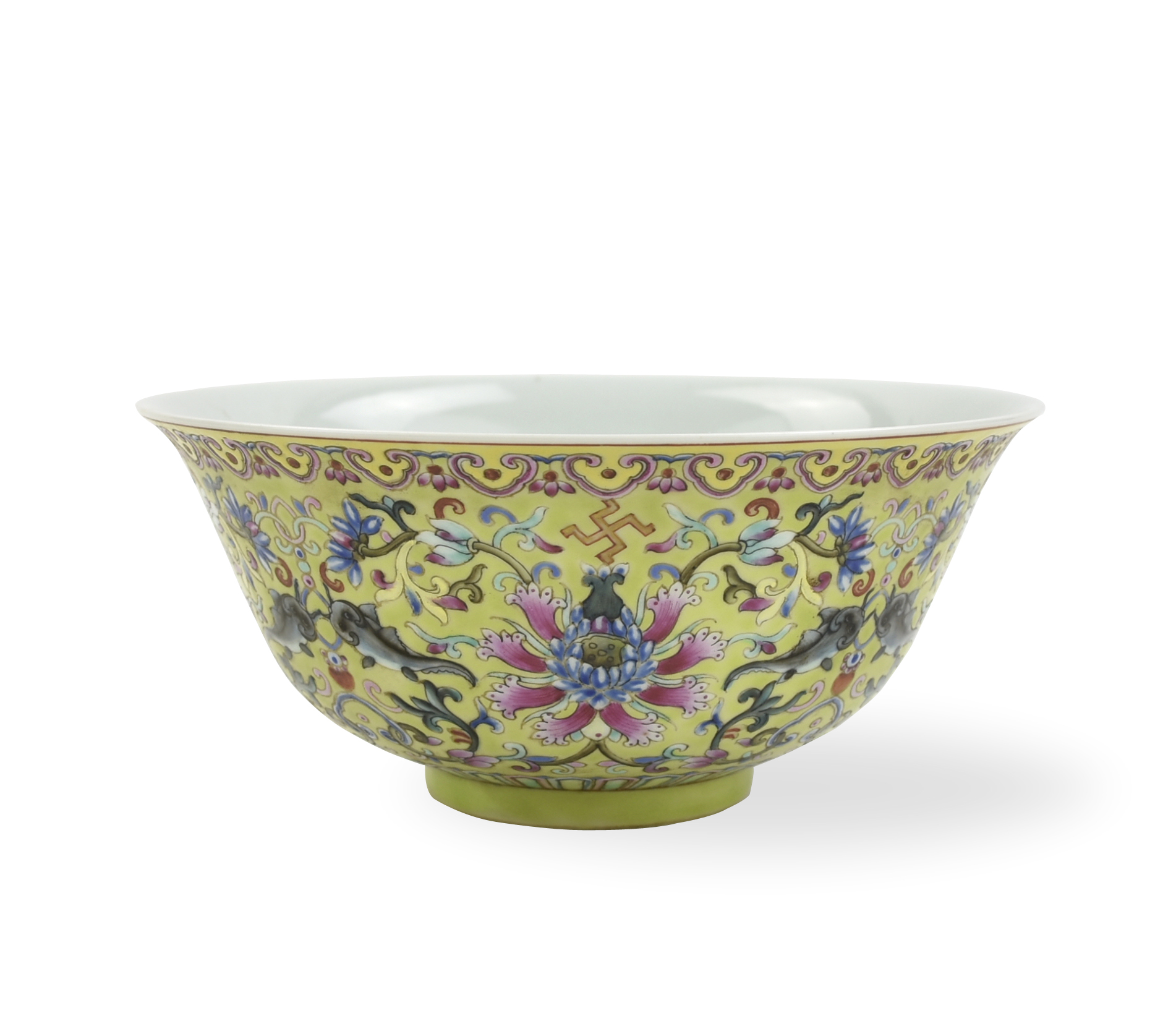 CHINESE LIME GREEN GROUND BOWL 3394bc