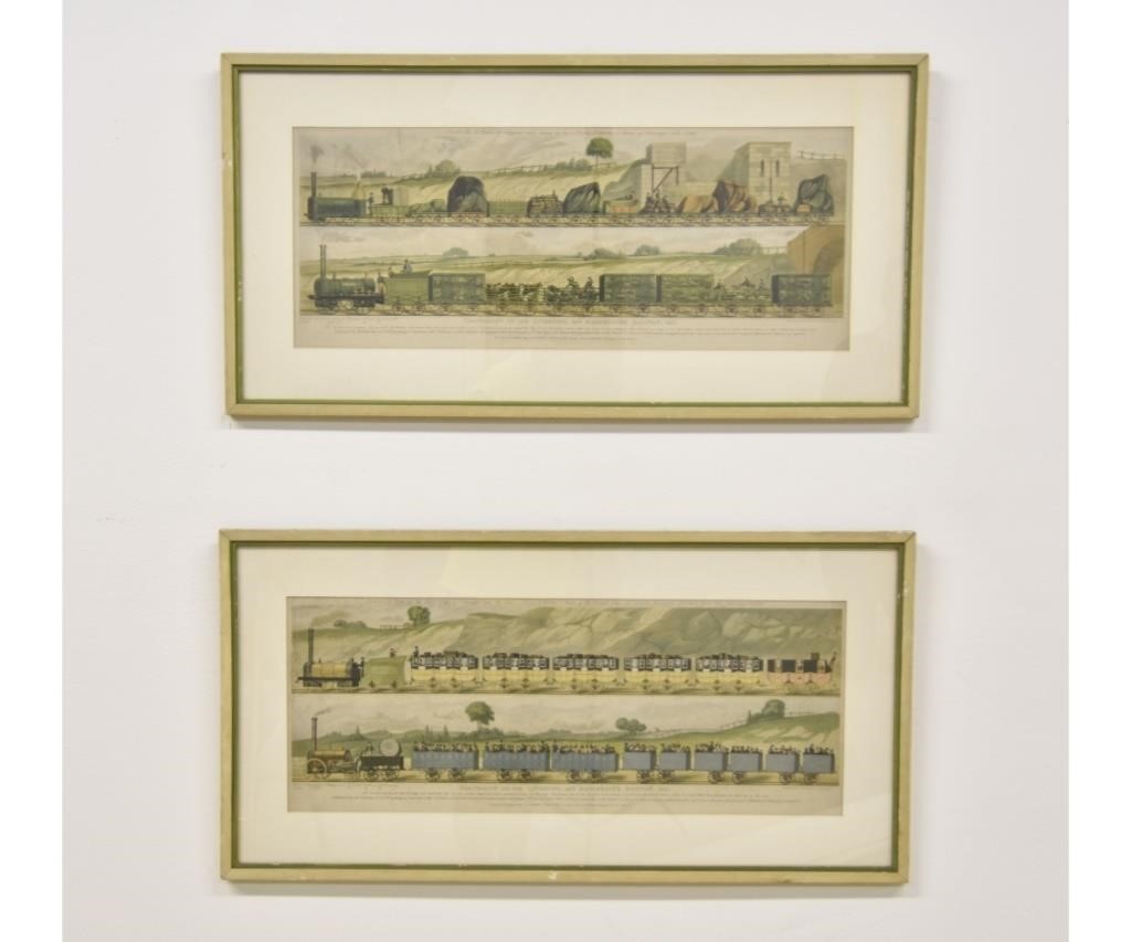 Two framed and matted English prints,