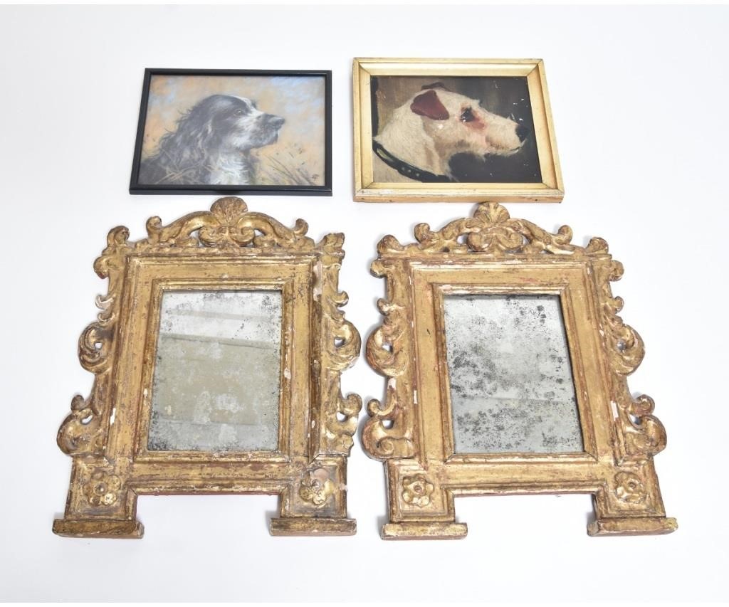 Pair of Continental gilt mirrors 33950f