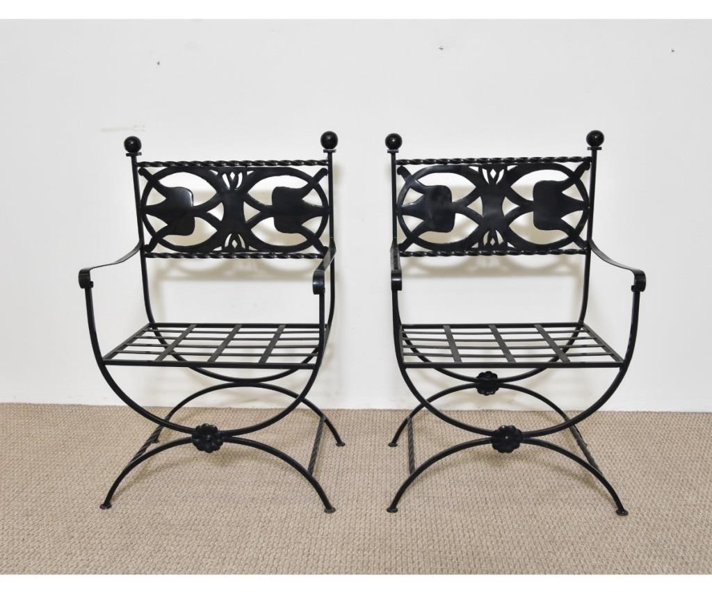 Pair of powder coated Savonarola 339519