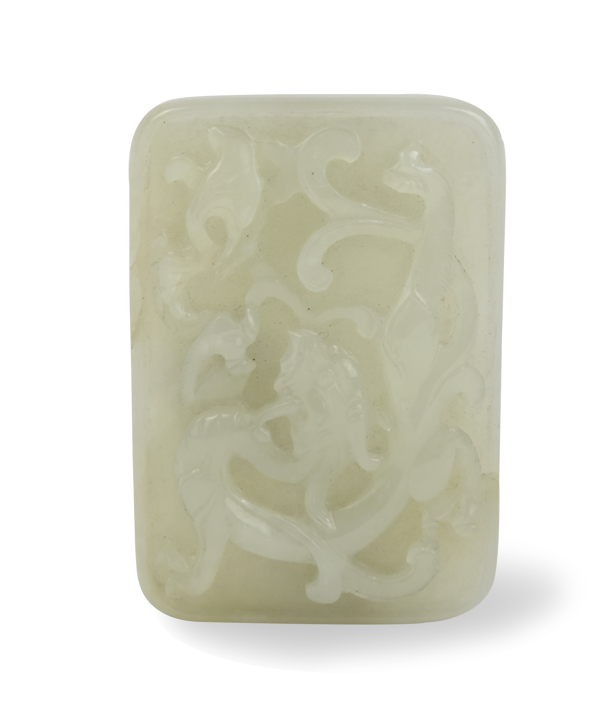 CHINESE WHITE HETIAN JADE CARVED 33953f