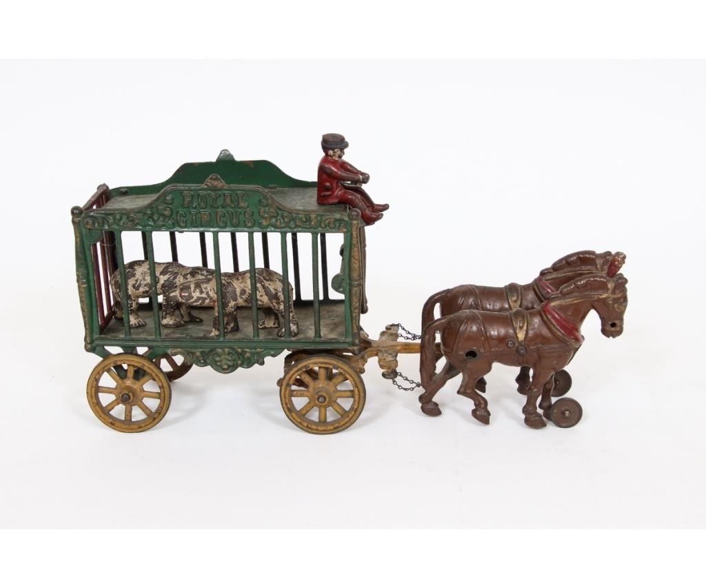 Hubley cast iron horse drawn Royal Circus