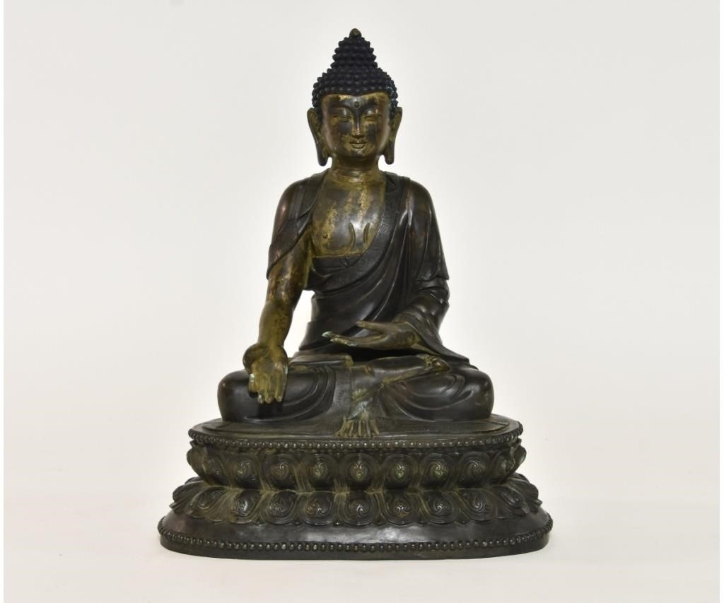 Chinese bronze seated Buddha with 339571