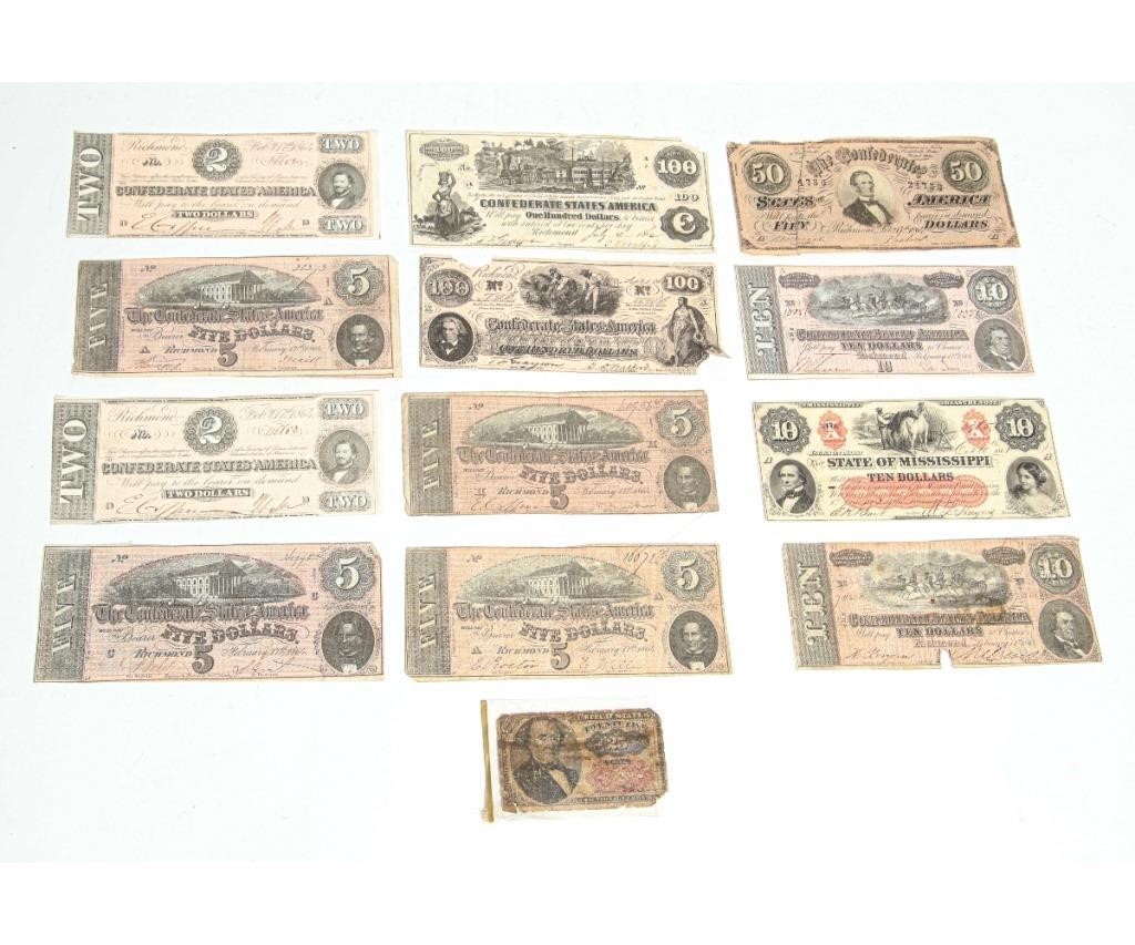 Confederate currency to include  3395d6