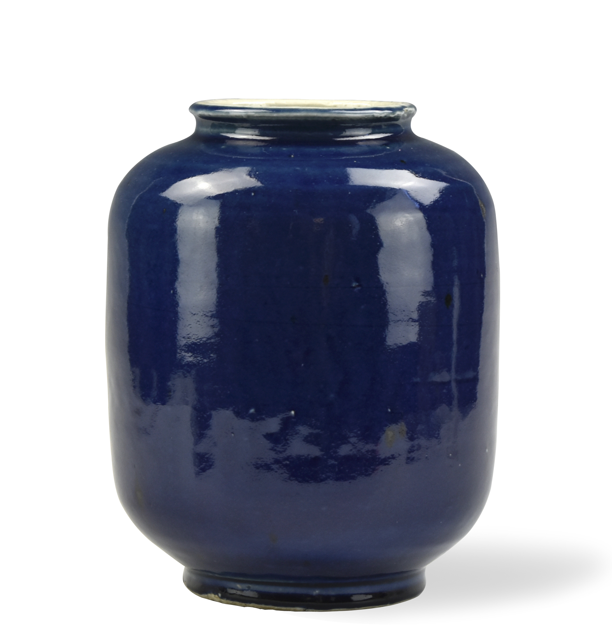 CHINESE BLUE GLAZED LANTERN VASE 3395dd