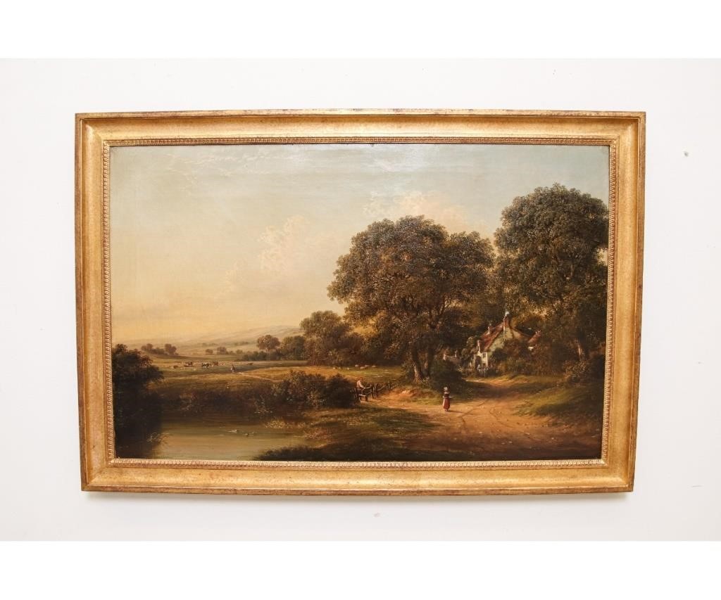 Large oil on canvas English landscape  33962c