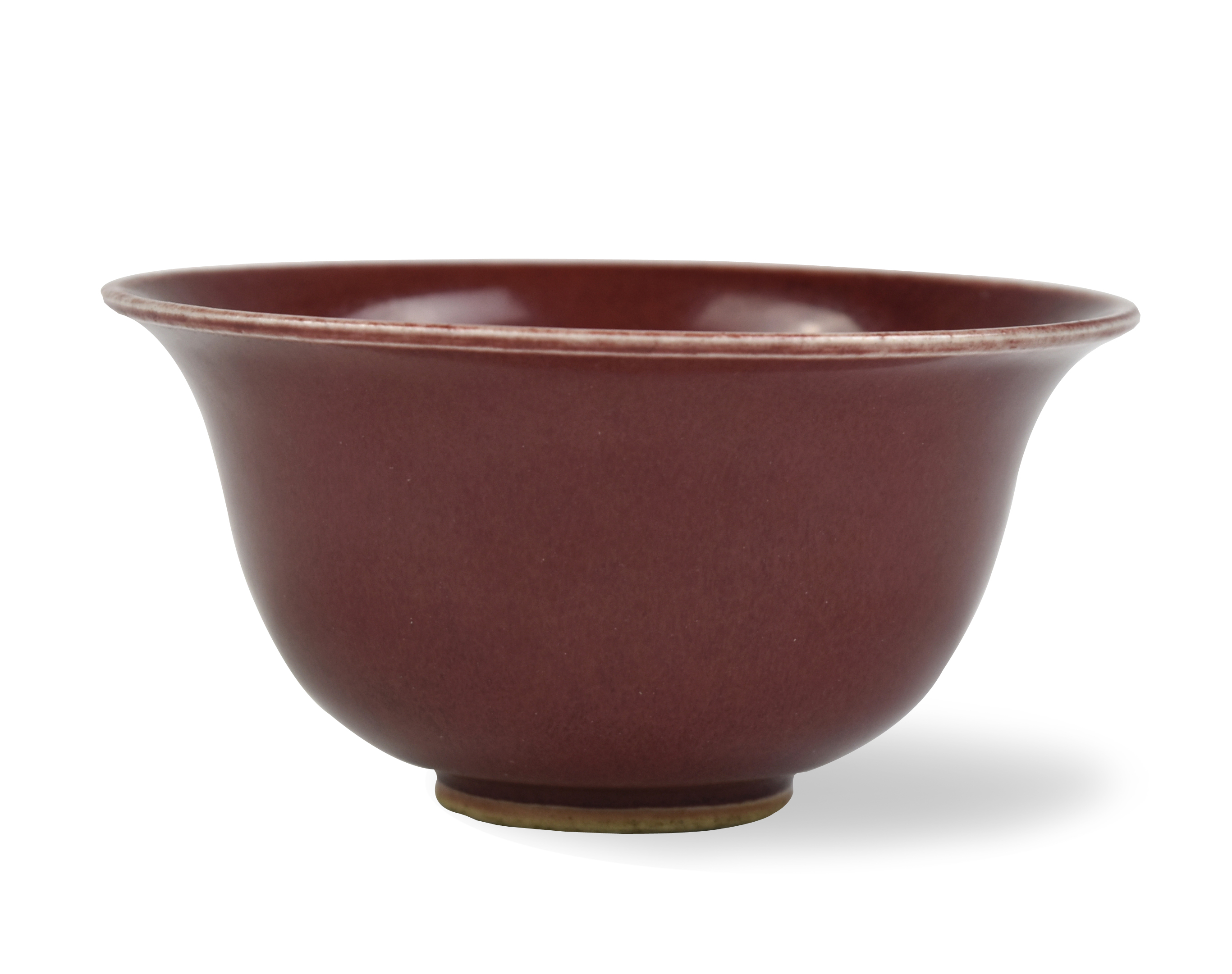 CHINESE OXBLOOD RED GLAZED BOWL