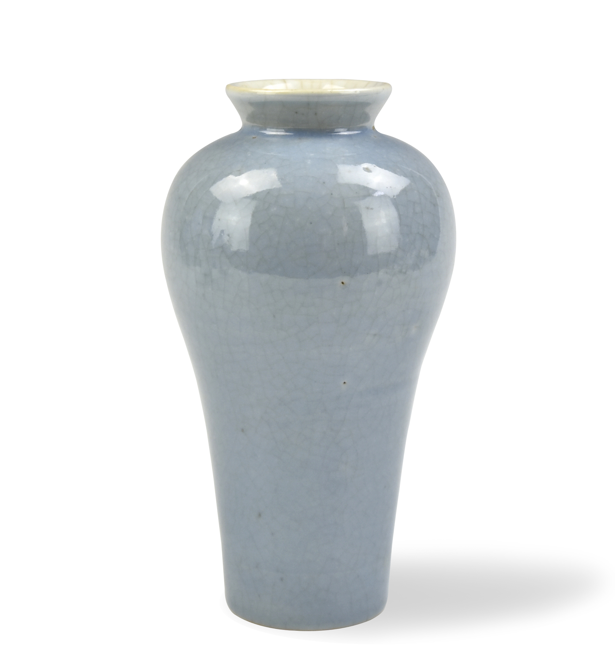 CHINESE SKY BLUE GLAZED MEIPING