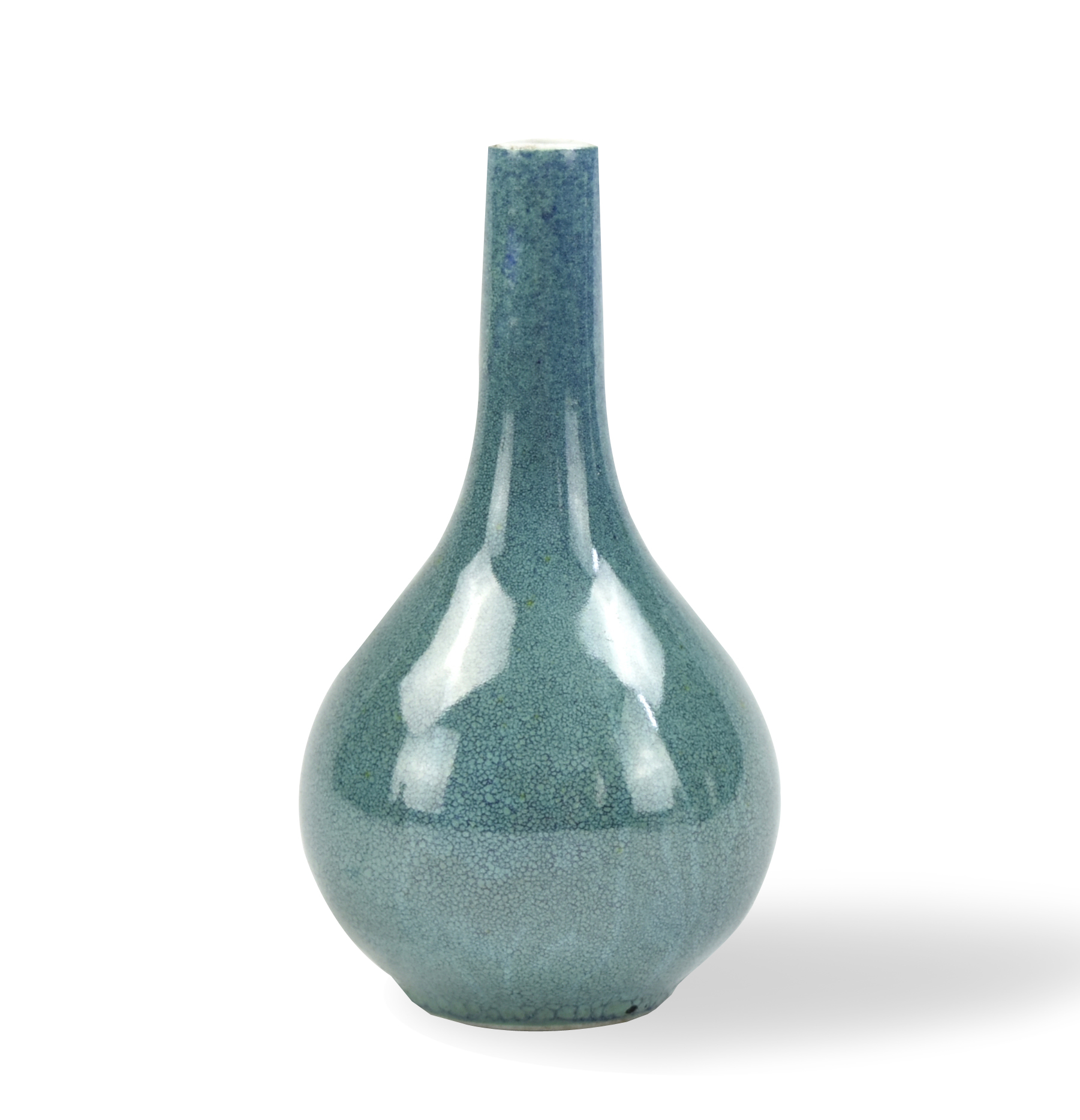 CHINESE ROBIN EGG GLAZED BOTTLE VASE,ROC