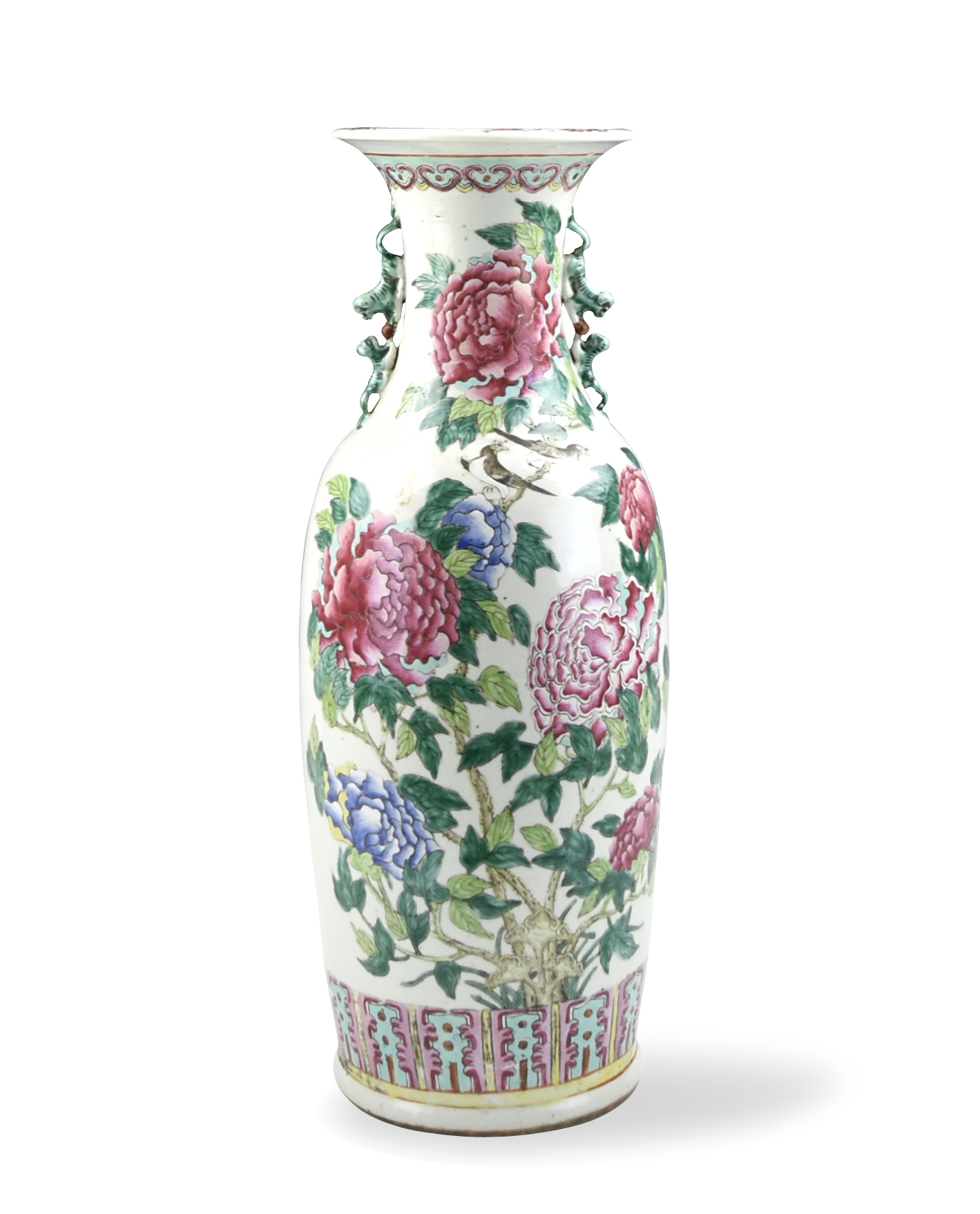 LARGE CHINESE FAMILLE ROSE VASE