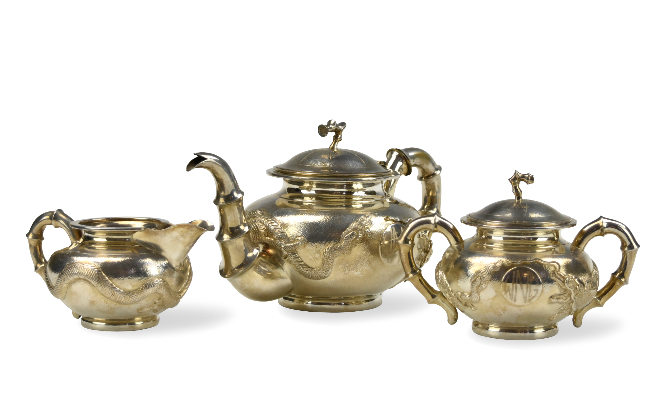 GROUP OF 3 STERLING SILVER TEAPOTS 3396a7