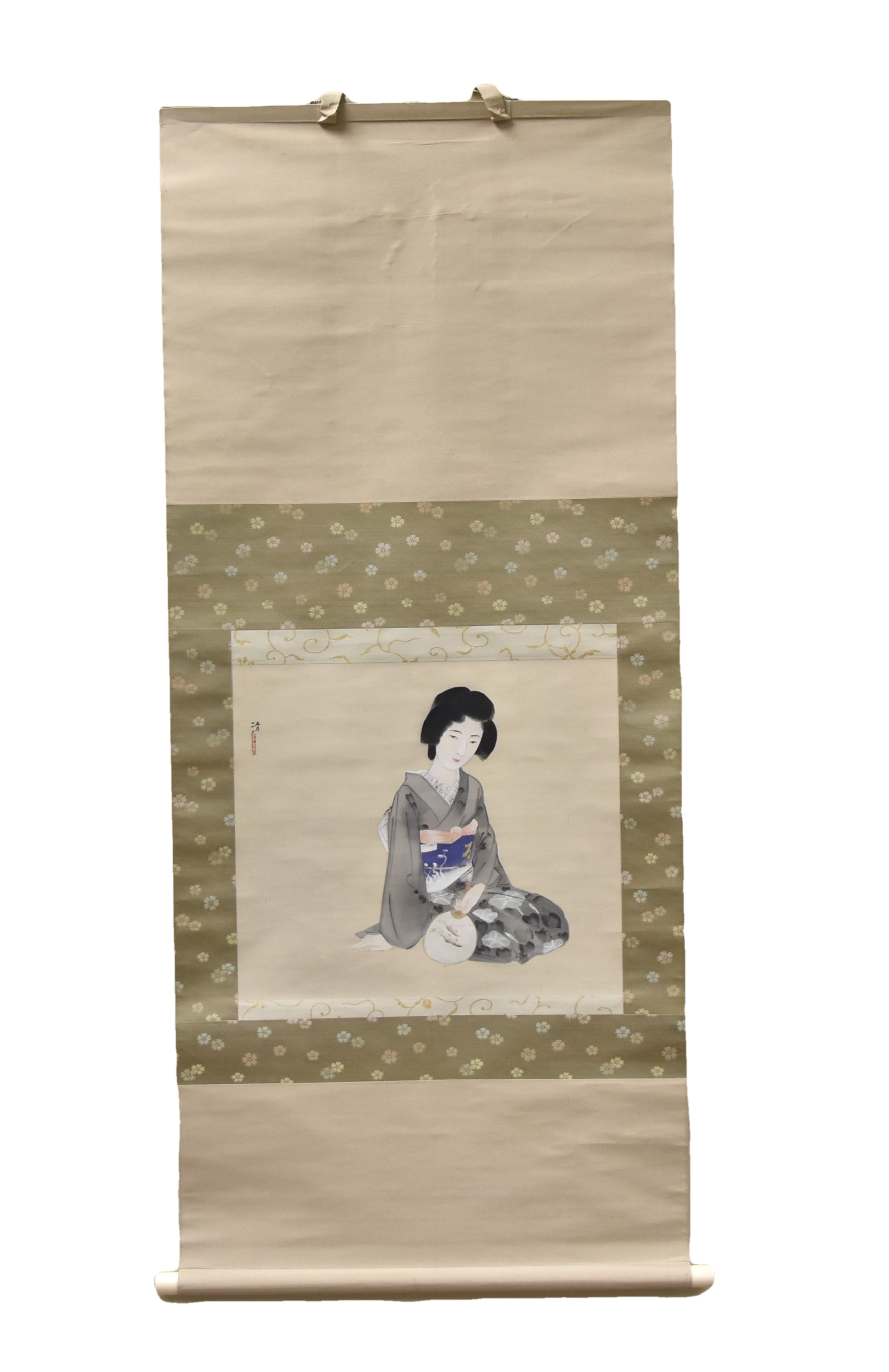 PAINTING OF A JAPANESE FEMALE FIGURE 3396ee