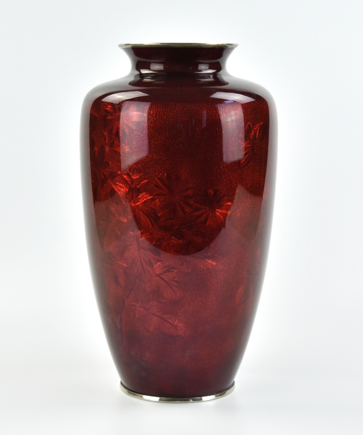 JAPANESE RED WINE FLASK VASE of