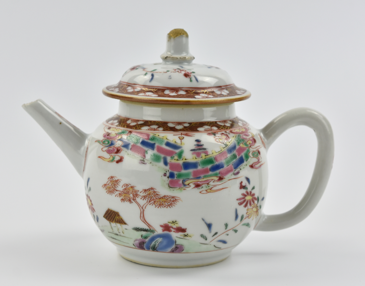 CHINESE FAMILLE ROSE EXPORT TEAPOT  339720
