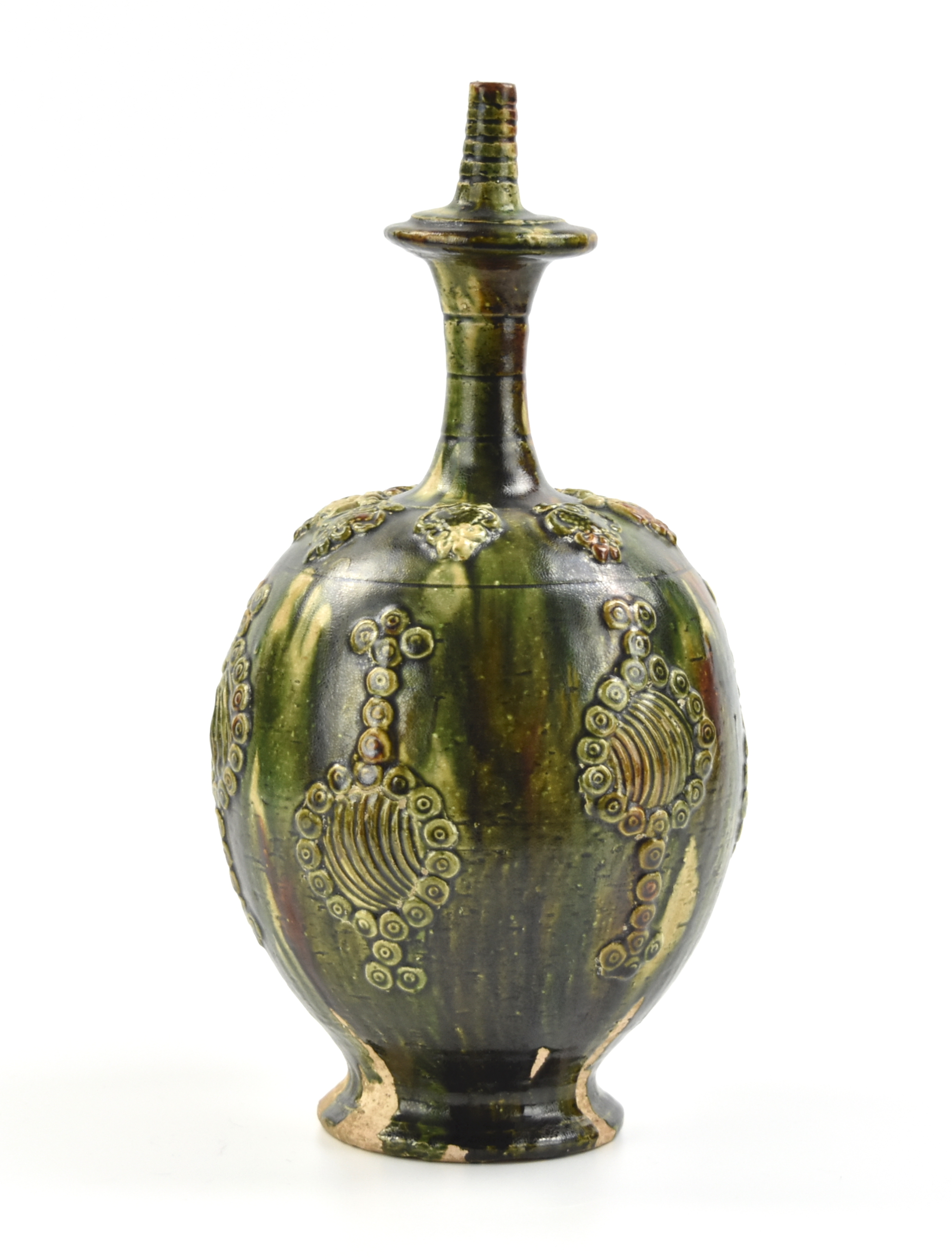 CHINESE SANCAI GLAZED VASE TANG 33972a