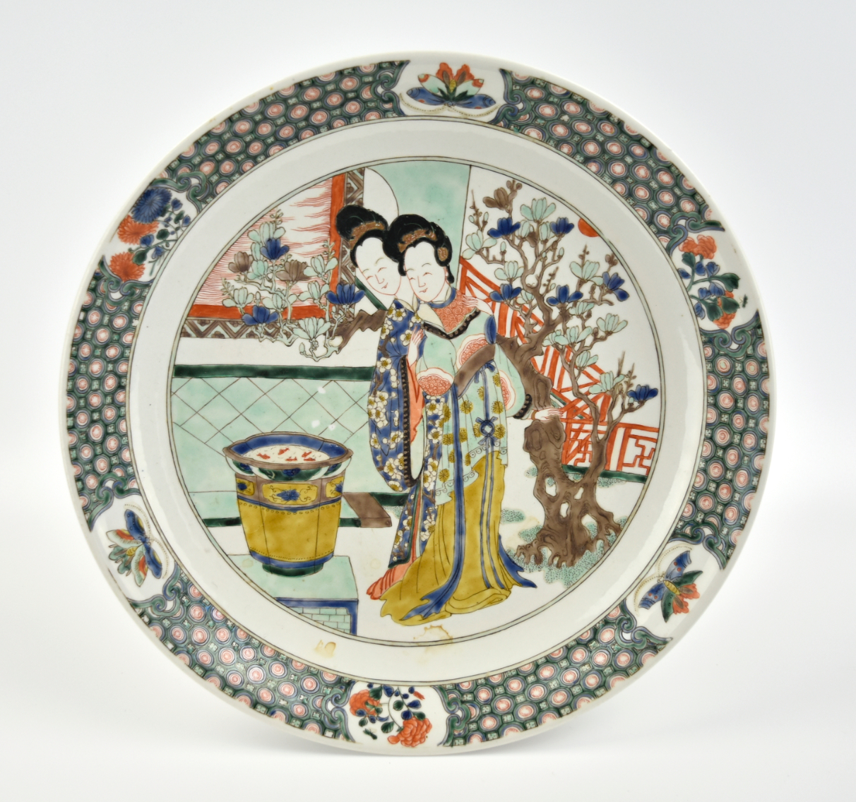 CHINESE FAMILLE VERTE PLATE, KANGXI