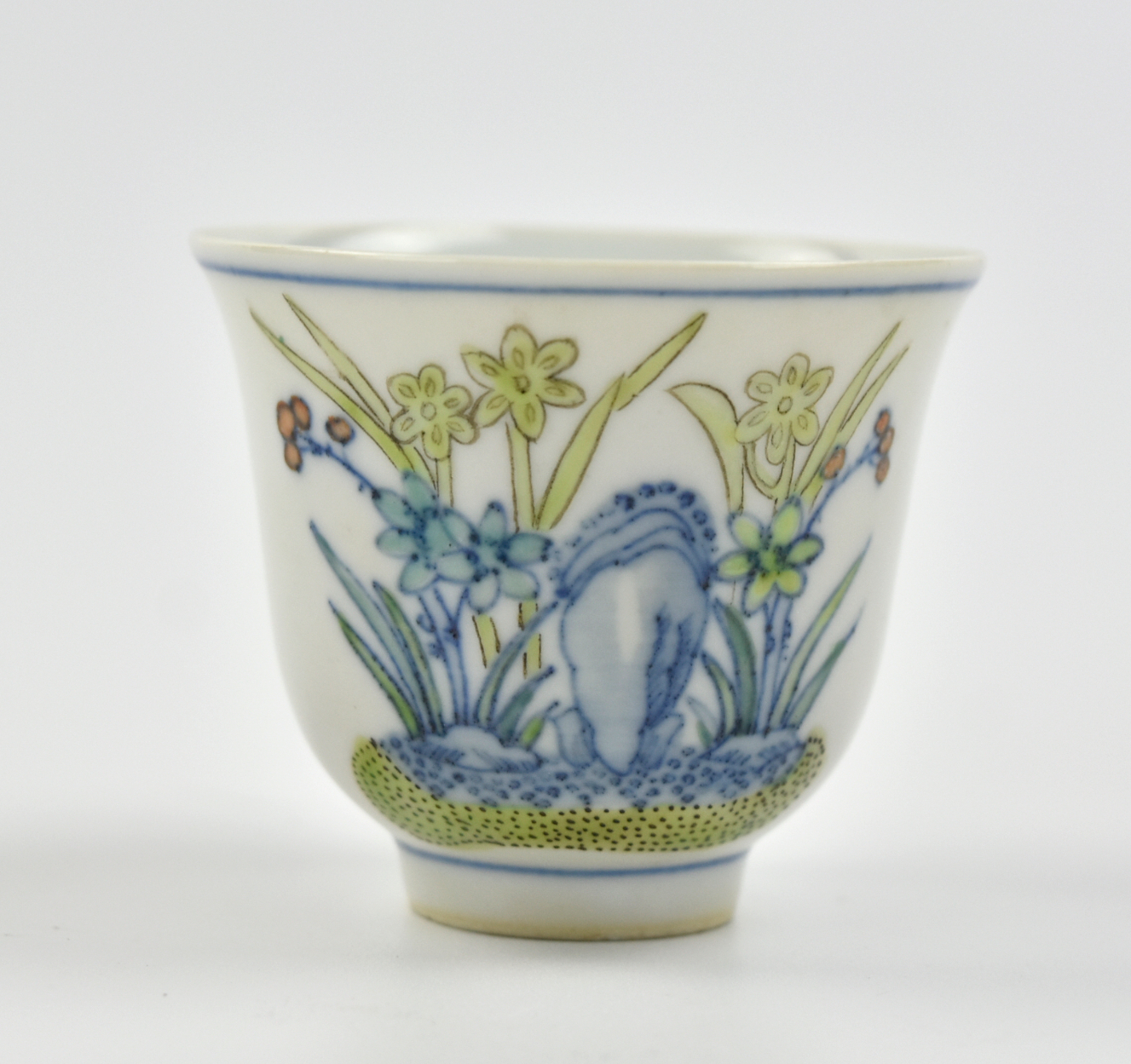CHINESE DOUCAI FLORAL CUP, GUANGXU
