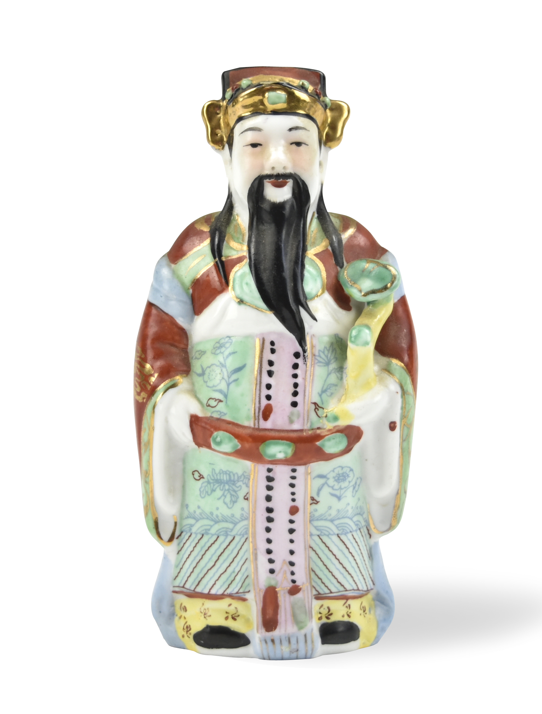 CHINESE GILT FIGURE OF "GOD OF