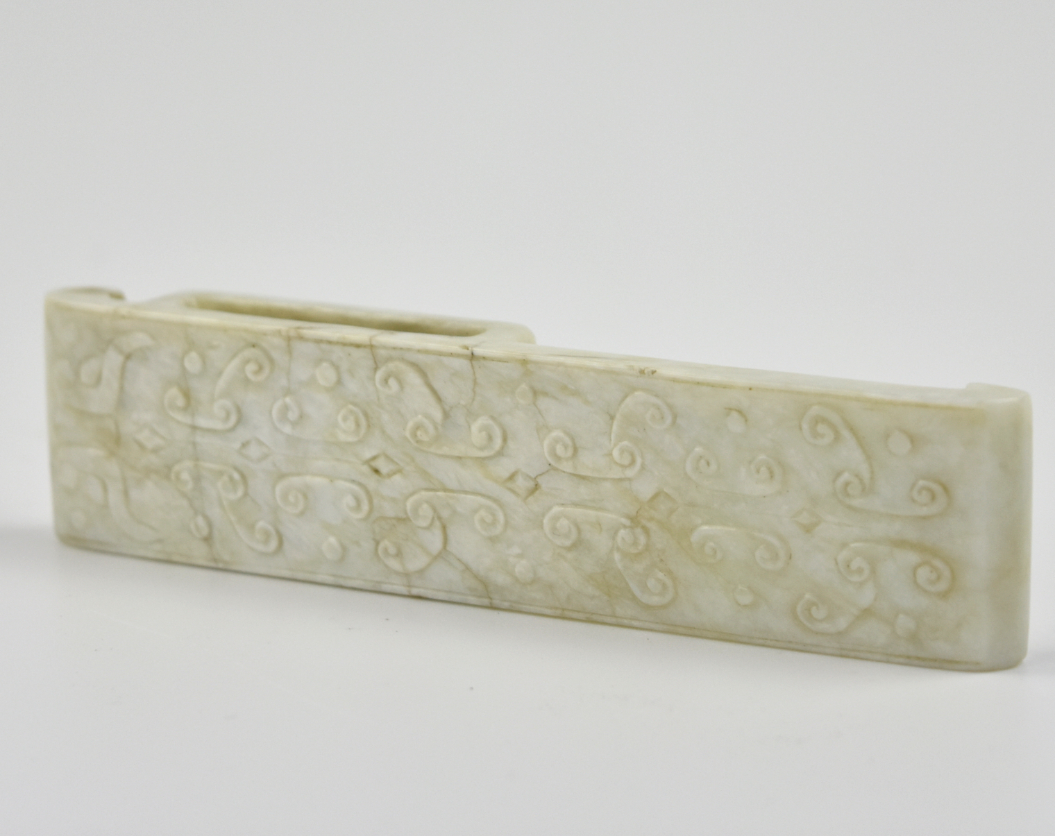 CHINESE CHICKEN BONE WHITE JADE 3397e5