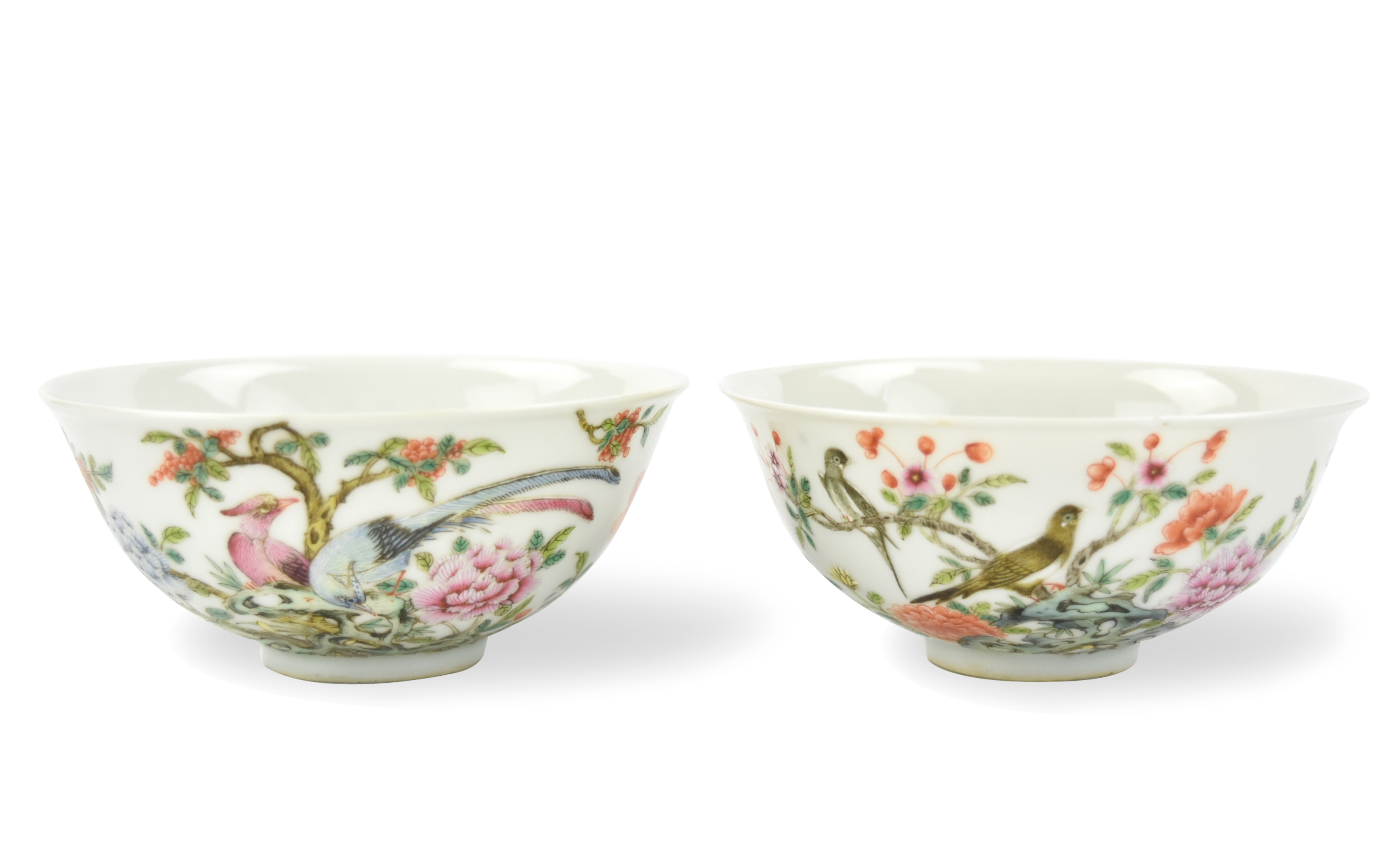 PAIR OF CHINESE ENAMEL BOWL W/