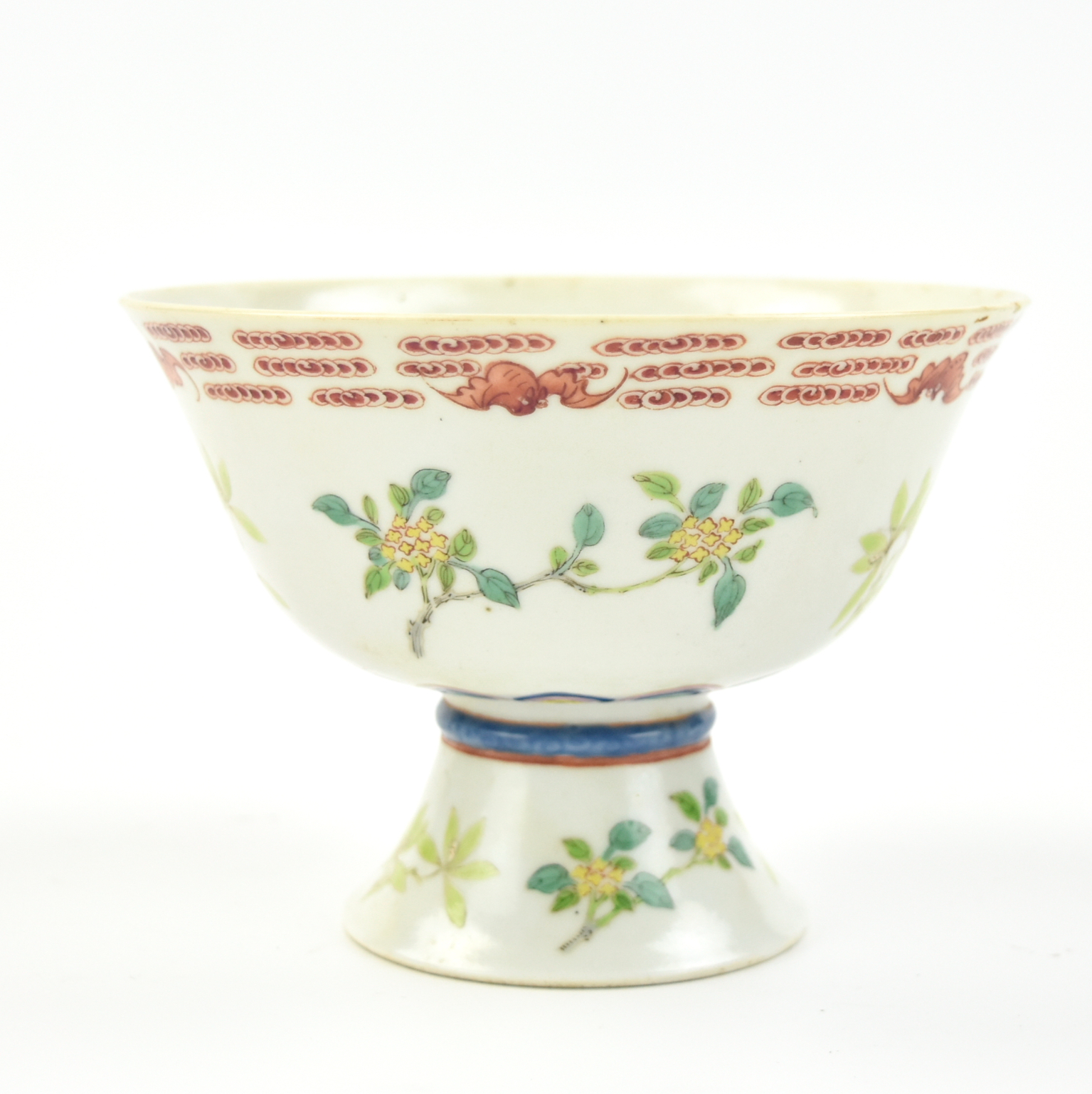 CHINESE FAMILLE ROSE STEM BOWL  33983d