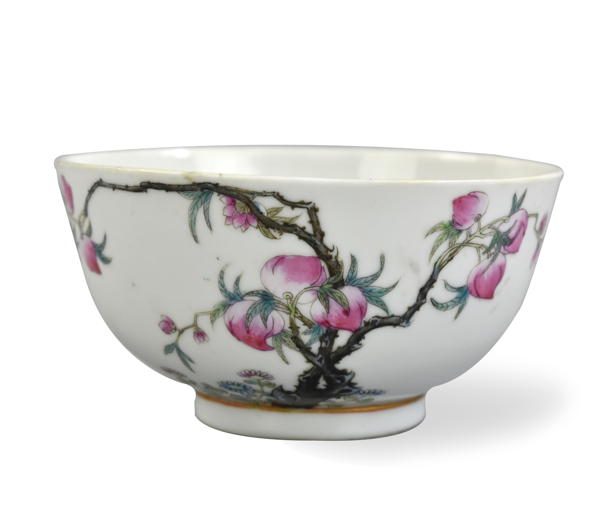 CHINESE FAMILLE ROSE BOWL W PEACH 339836