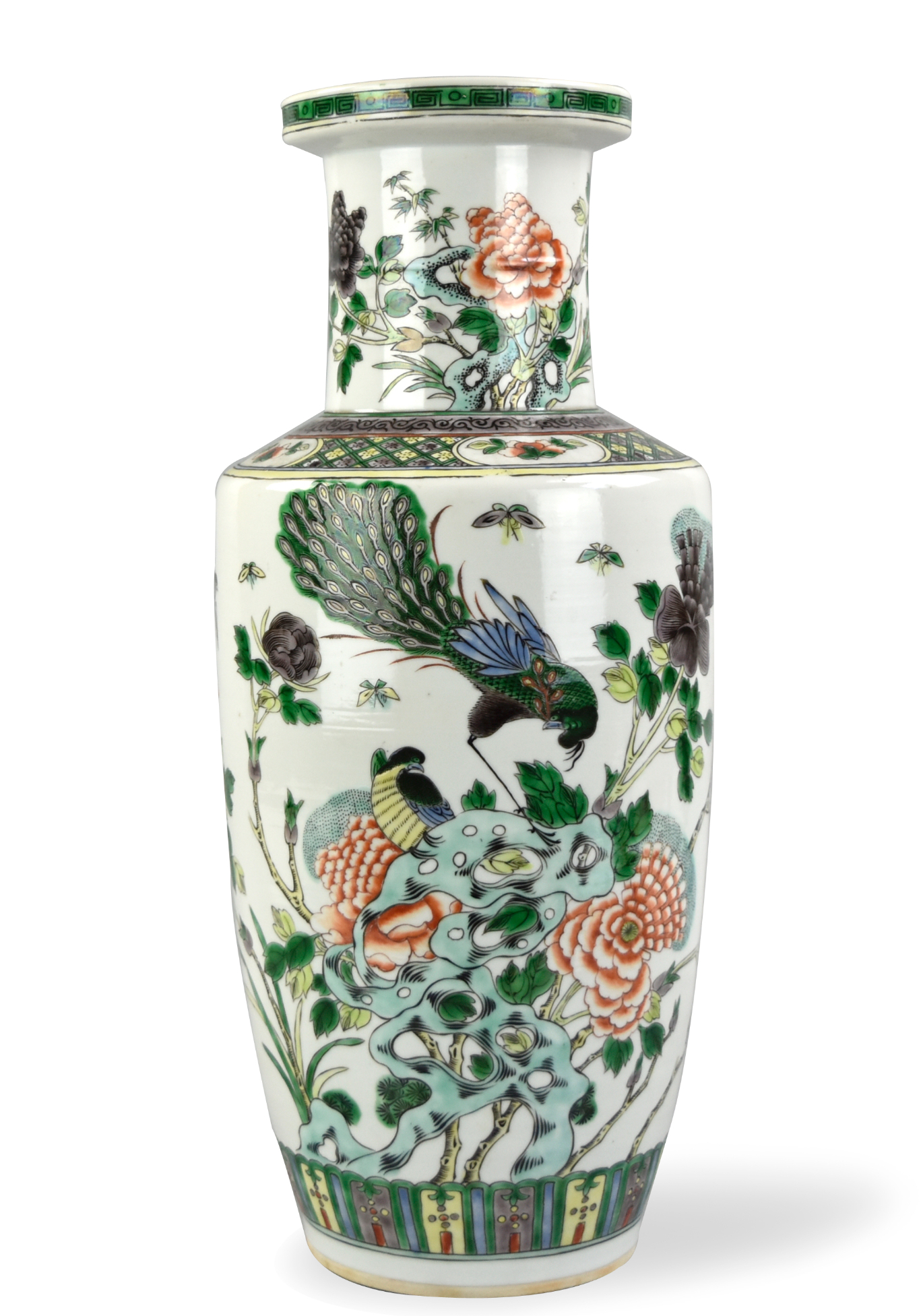 CHINESE FAMILLE VERTE ROULEAU VASE  339844