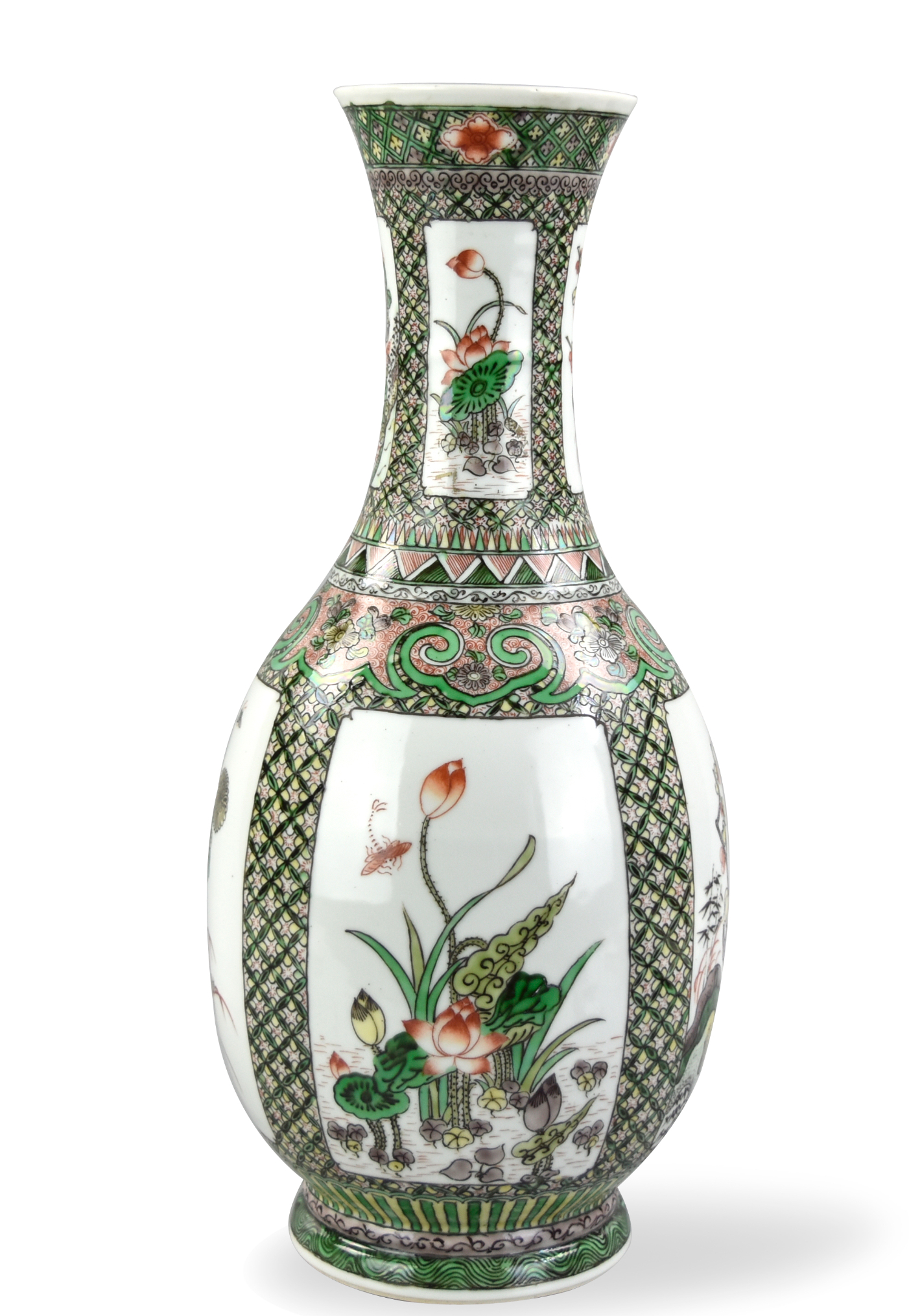 CHINESE FAMILLE VERTE VASE,GUANGXU