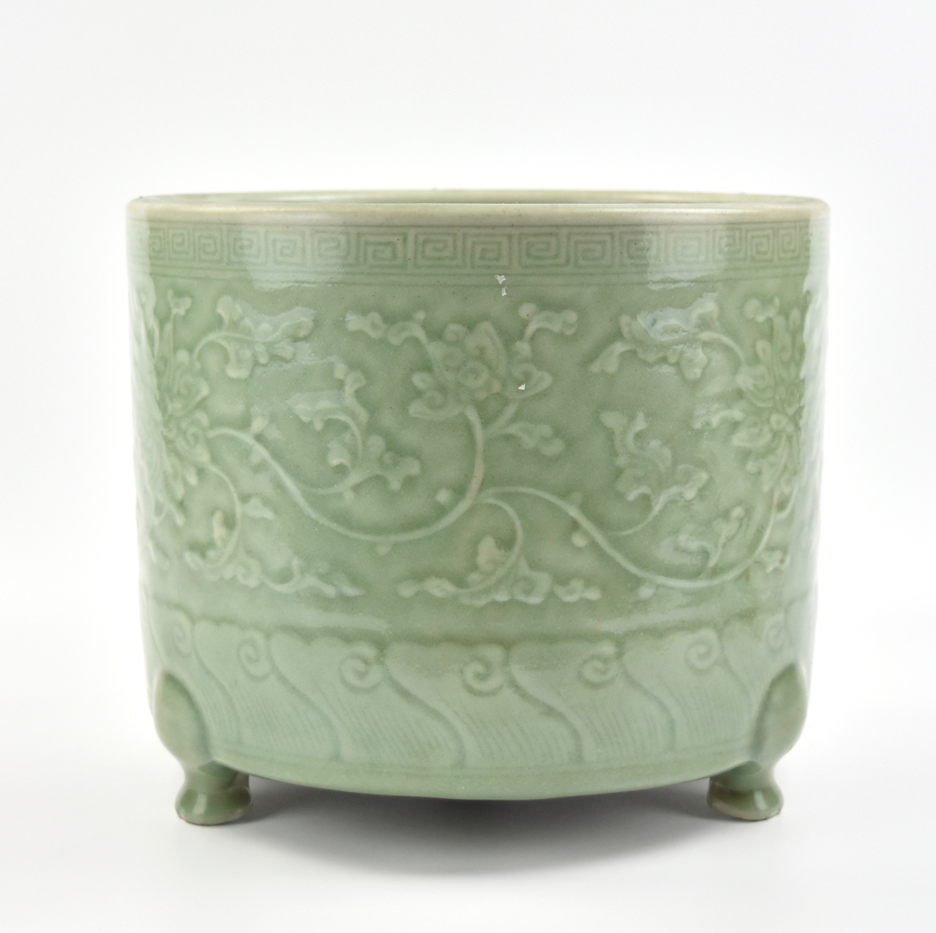 LARGE CHINESE CELADON CENSER QIANLONG 33984f