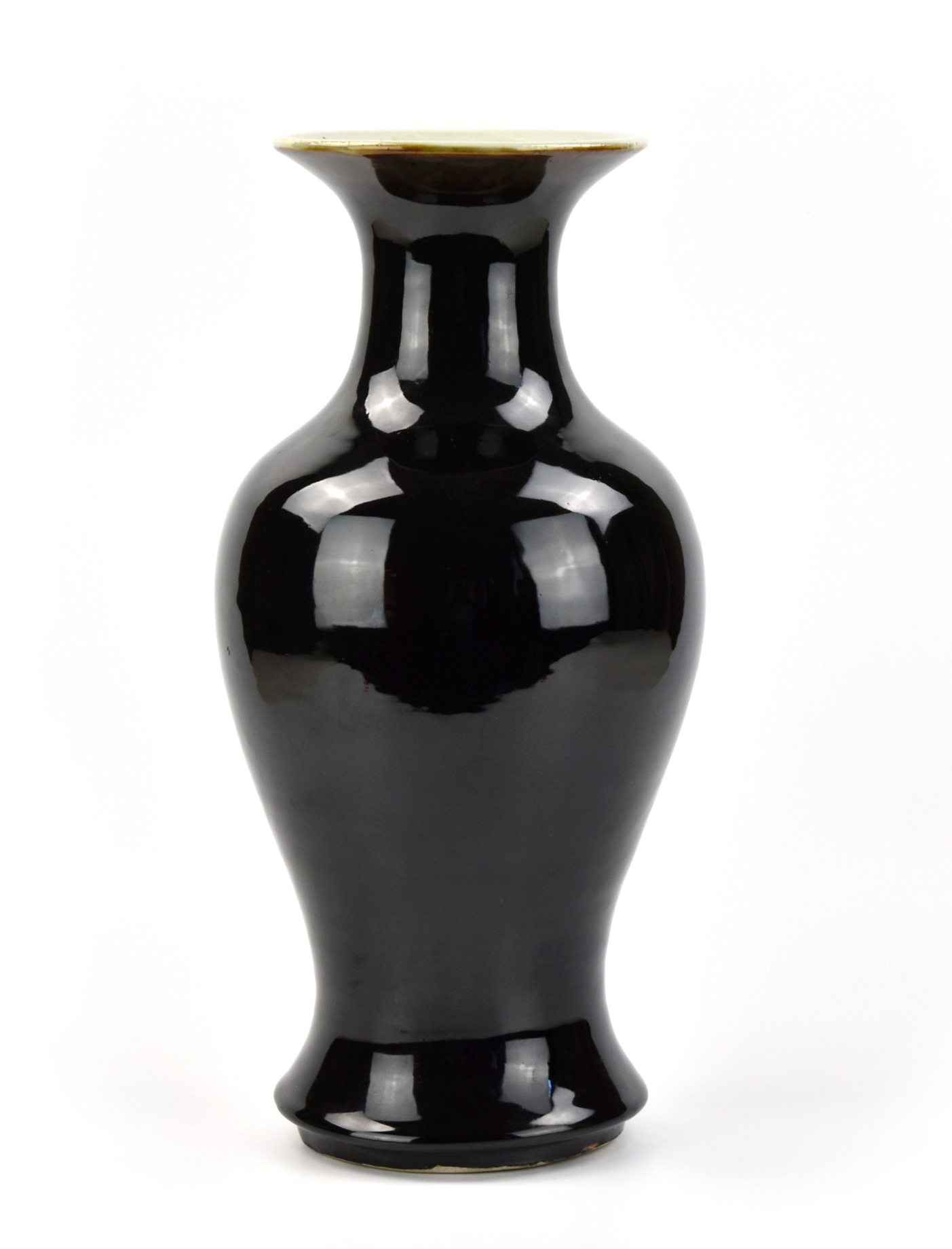 CHINESE BLACK GLAZED VASE ,19TH C. Chinese