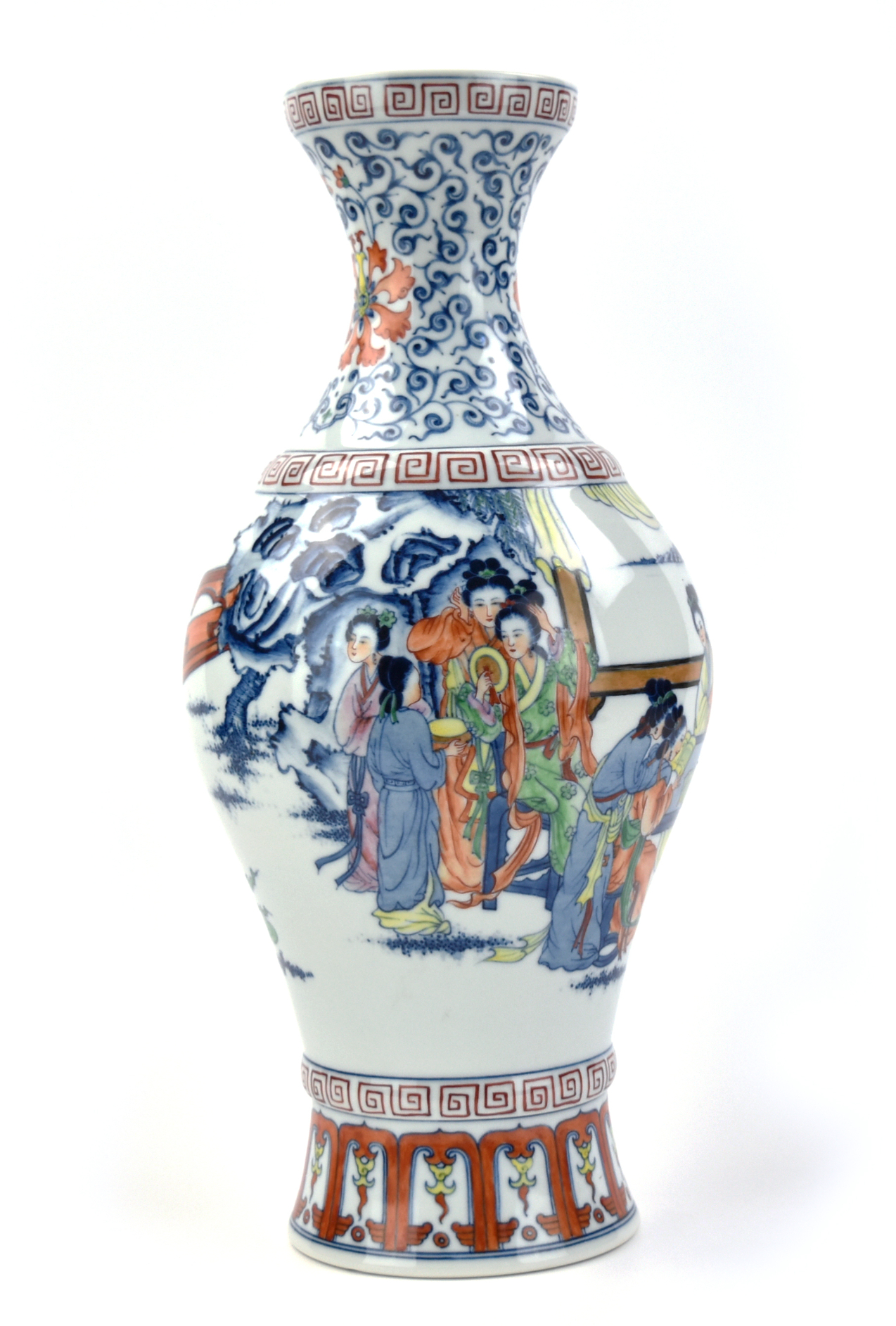 CHINESE DOUCAI GLAZE VASE W FIGURE  339902