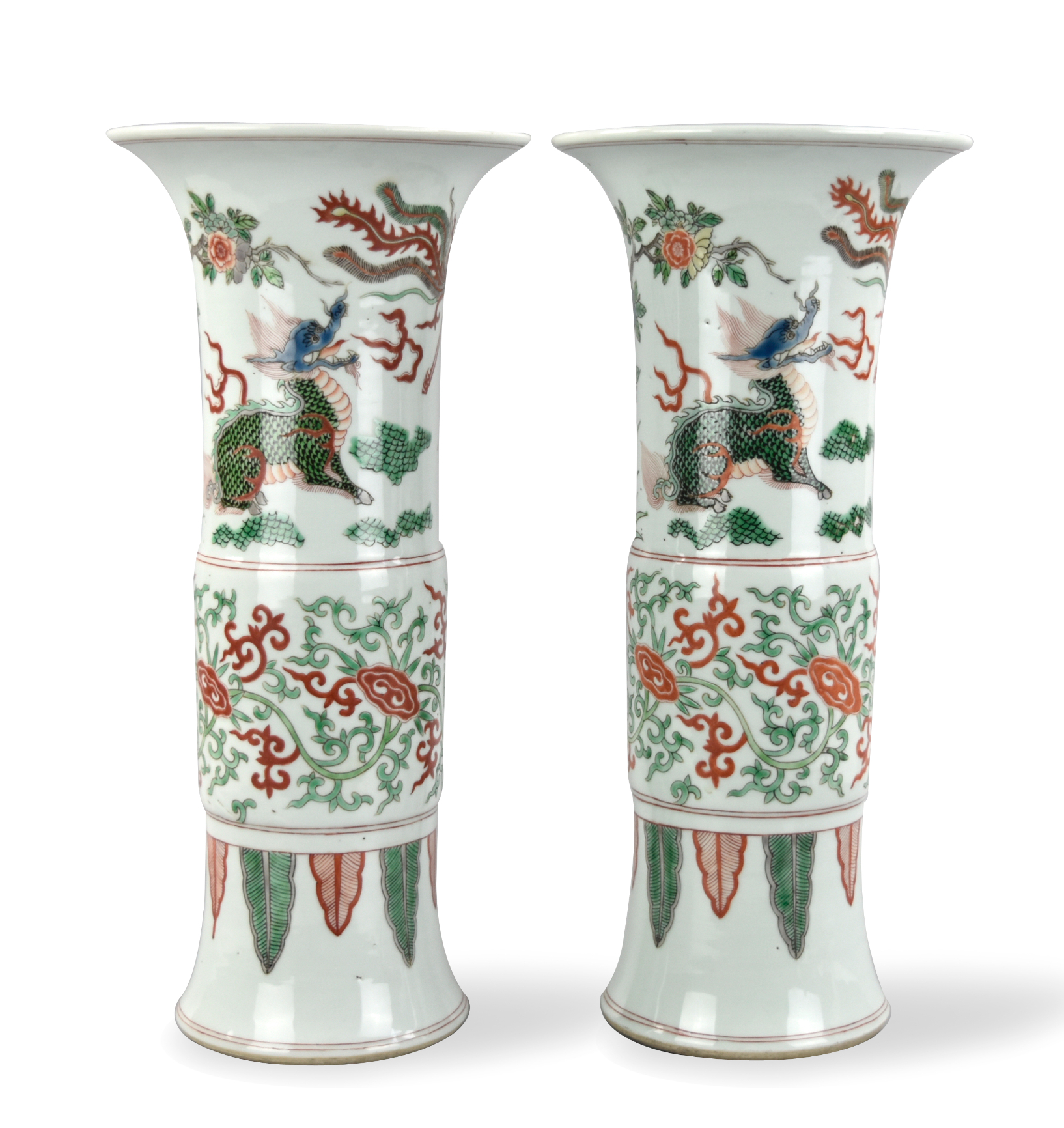 PAIR OF CHINESE FAMILLE VERTE GU 339908