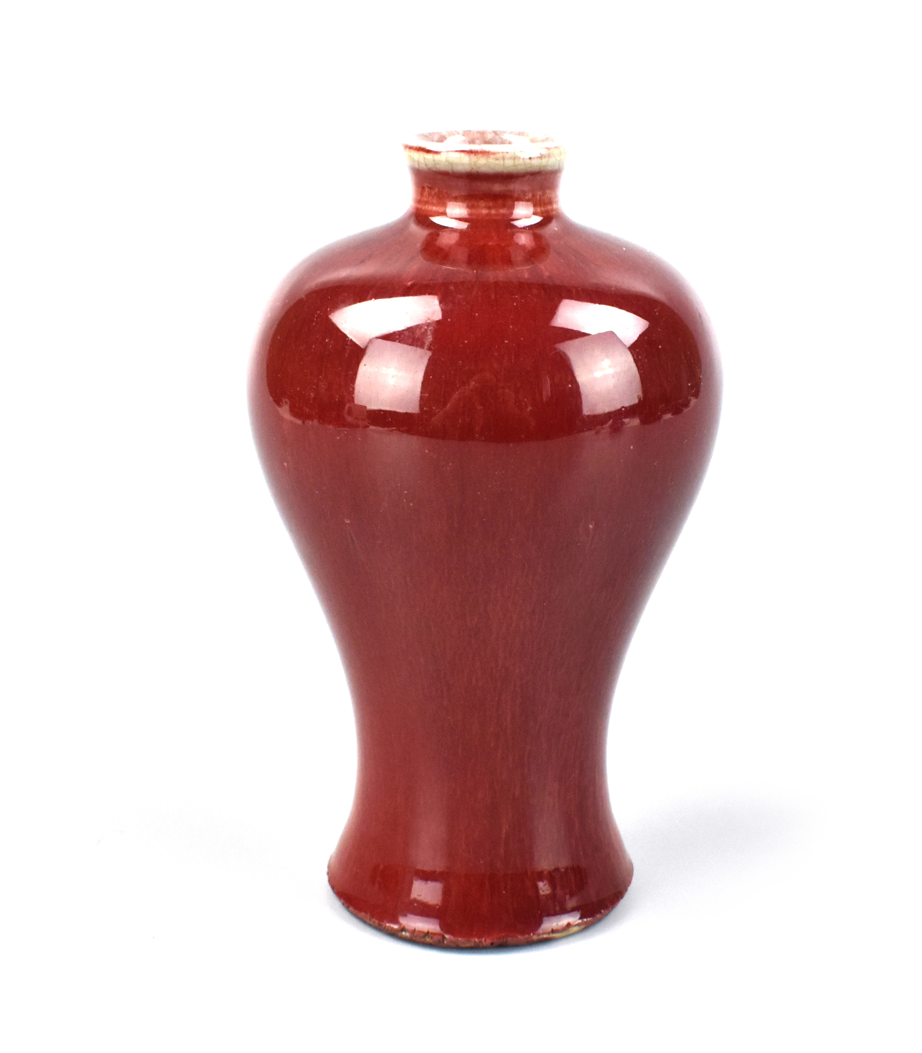 SMALL CHINESE RED GLAZED MEIPING 33996f