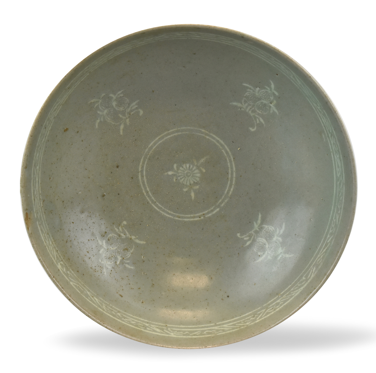 LARGE KOREAN CELADON GLAZED BOWL  33996a