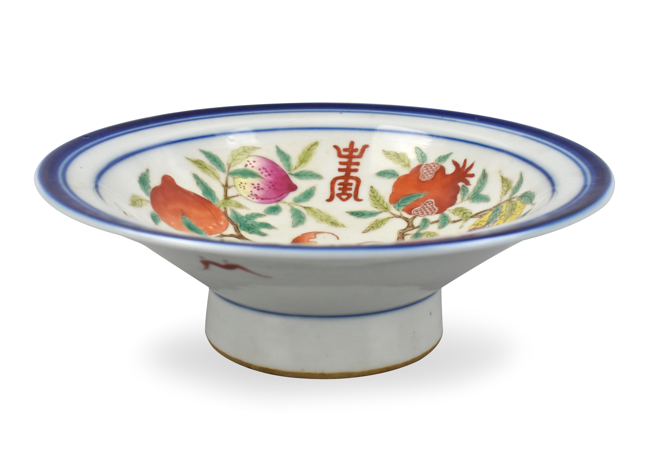 CHINESE FAMILLE ROSE STEM BOWL