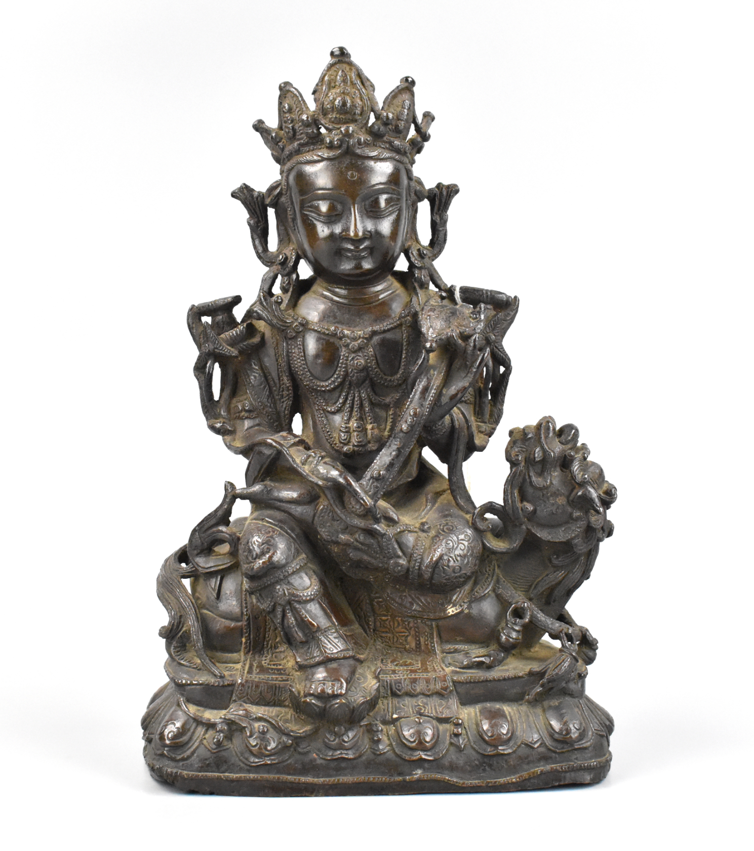 CHINESE BRONZE FIGURE OF A BODHISATTVA  3399af