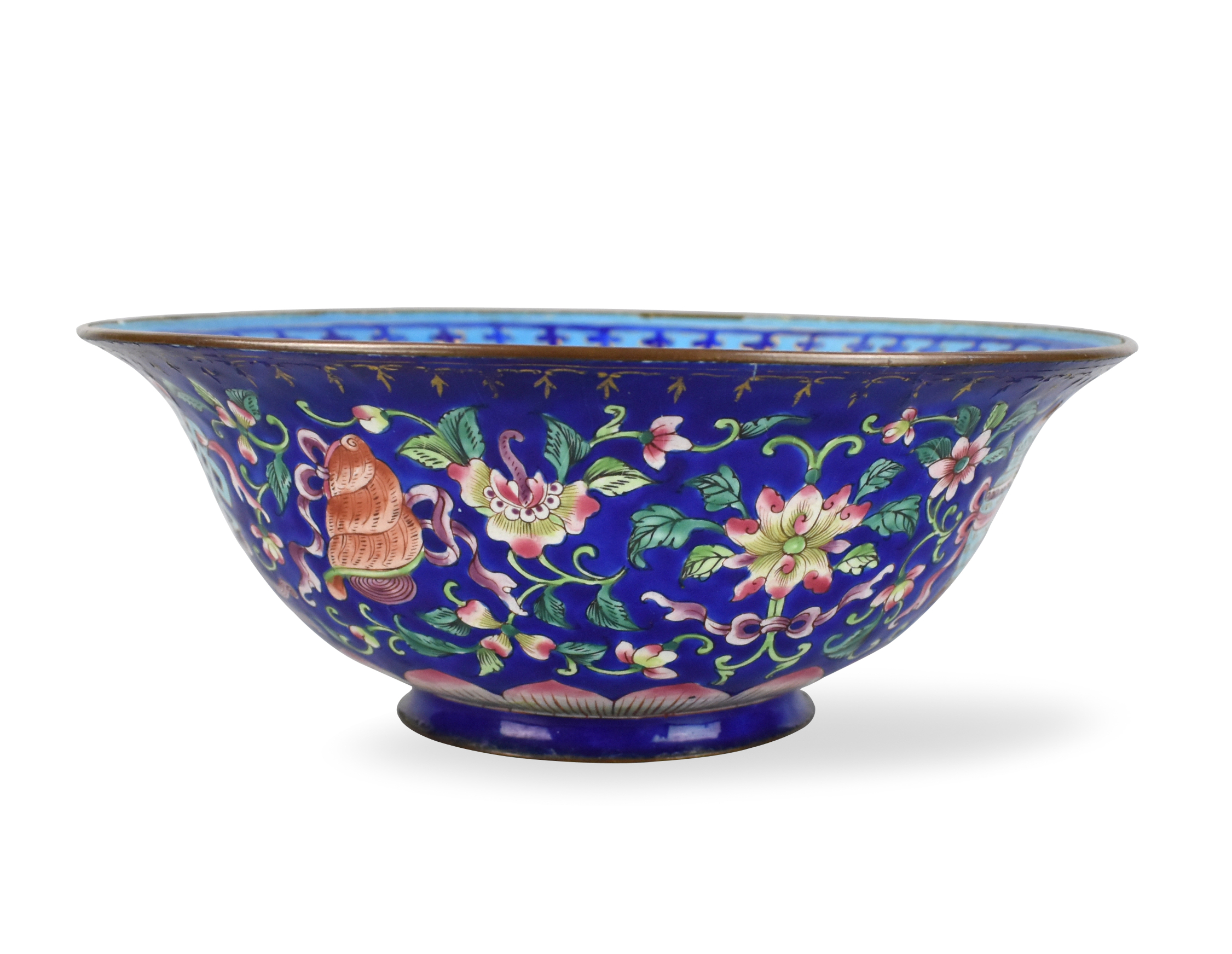 CHINESE CANTON ENAMALED FLORAL BOWL