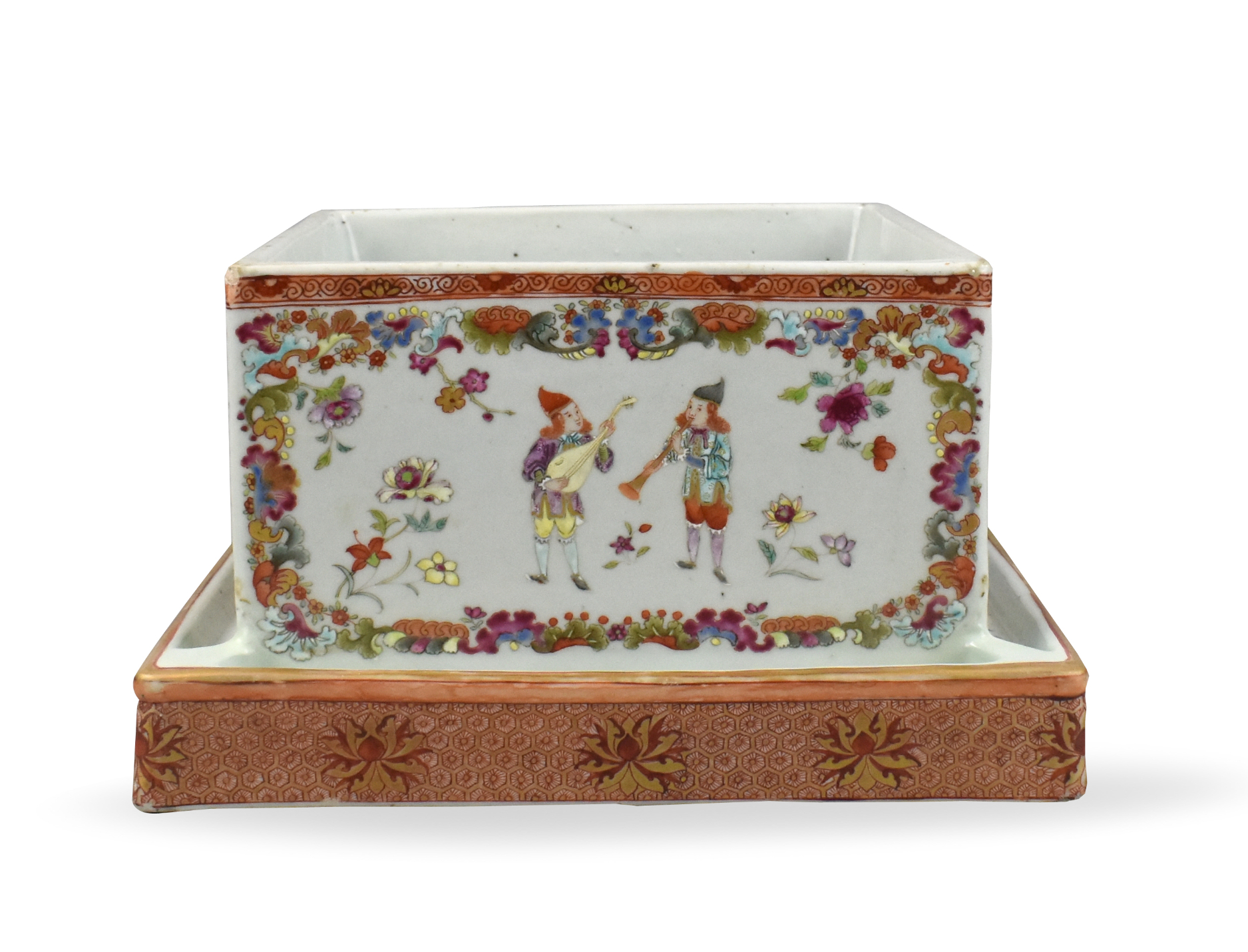 CHINESE EXPORTE ENAMELED BOX W  339a1b