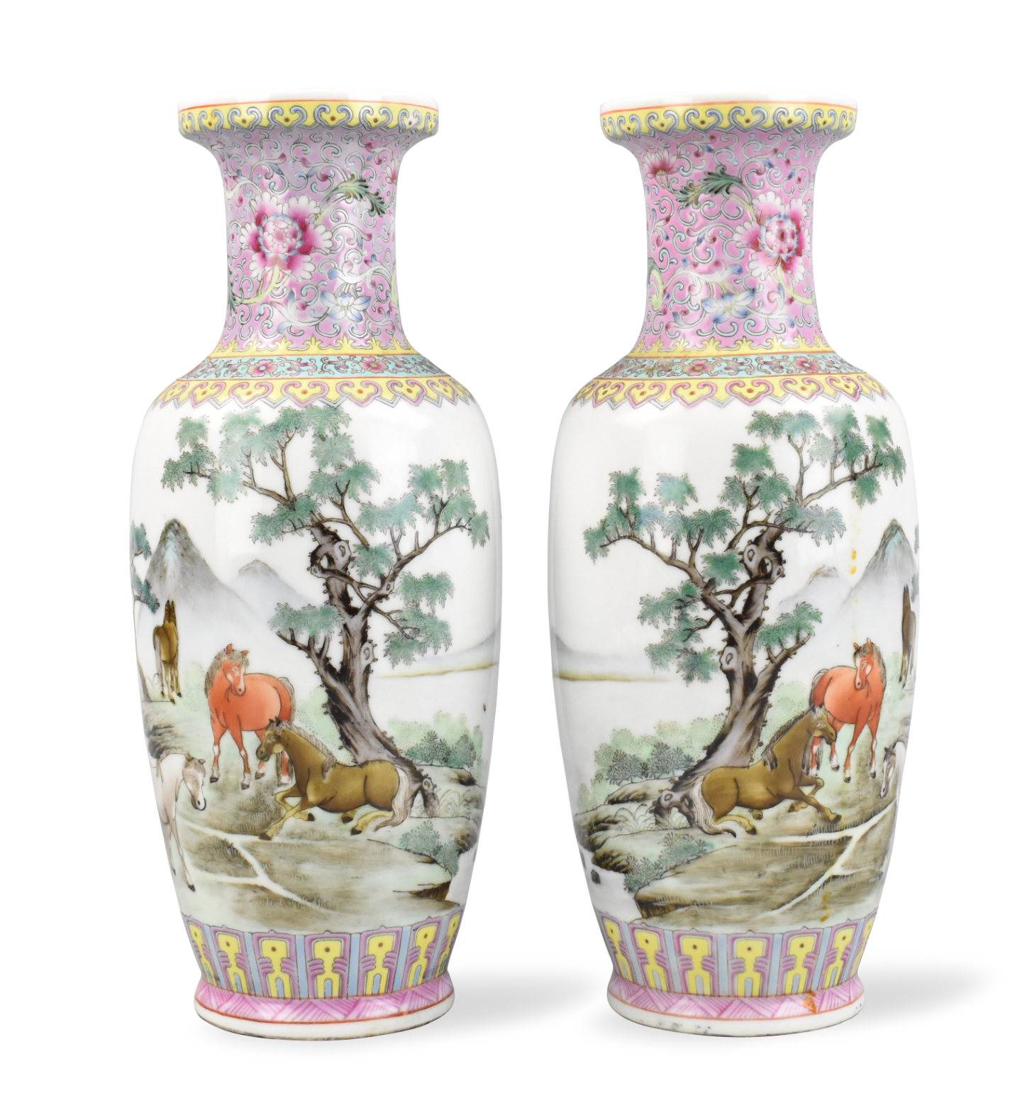 PAIR OF CHINESE FAMILLE ROSE VASES 339a26