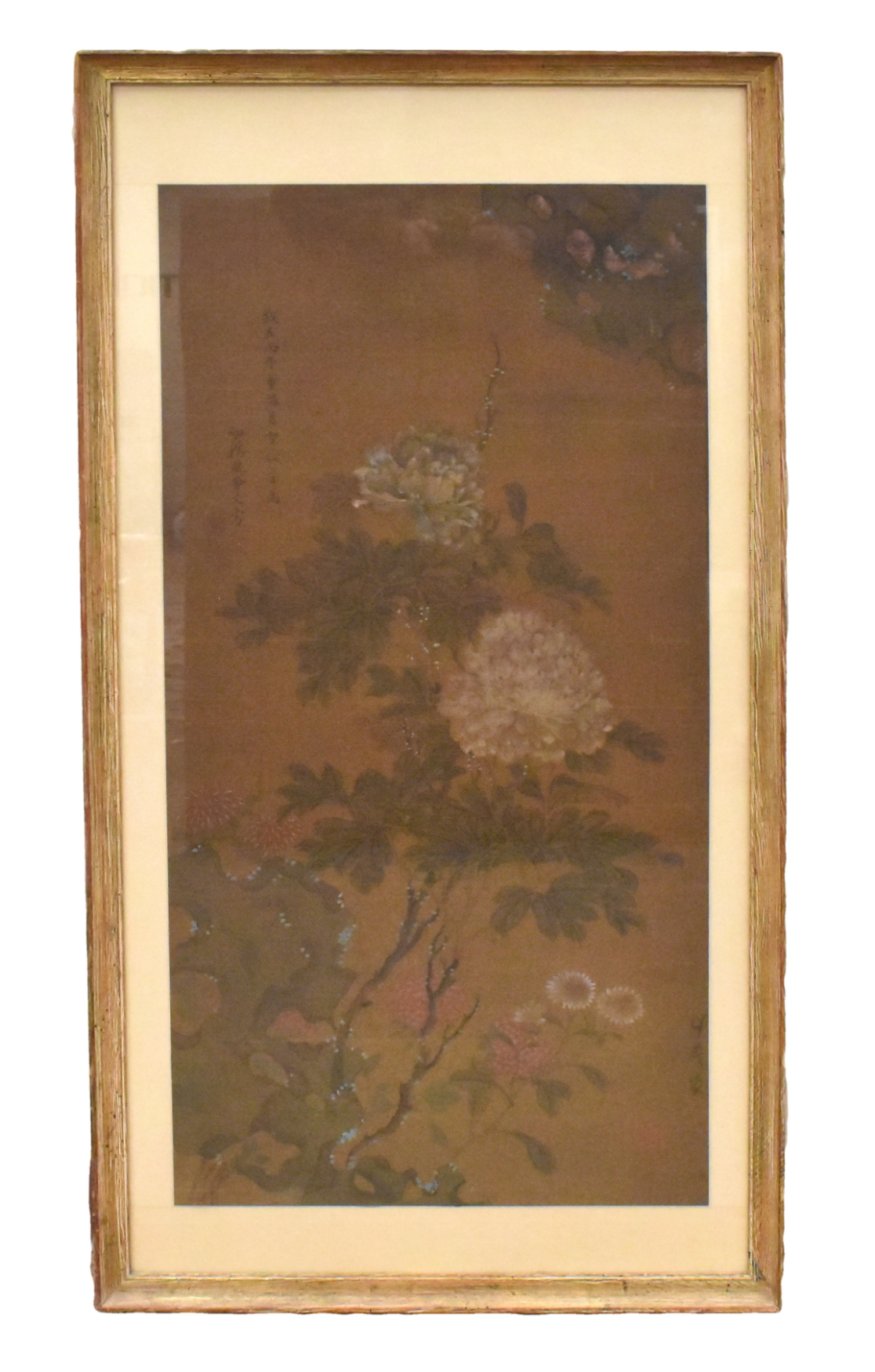 CHINESE PEONY PAINTING ON SILK 339a31